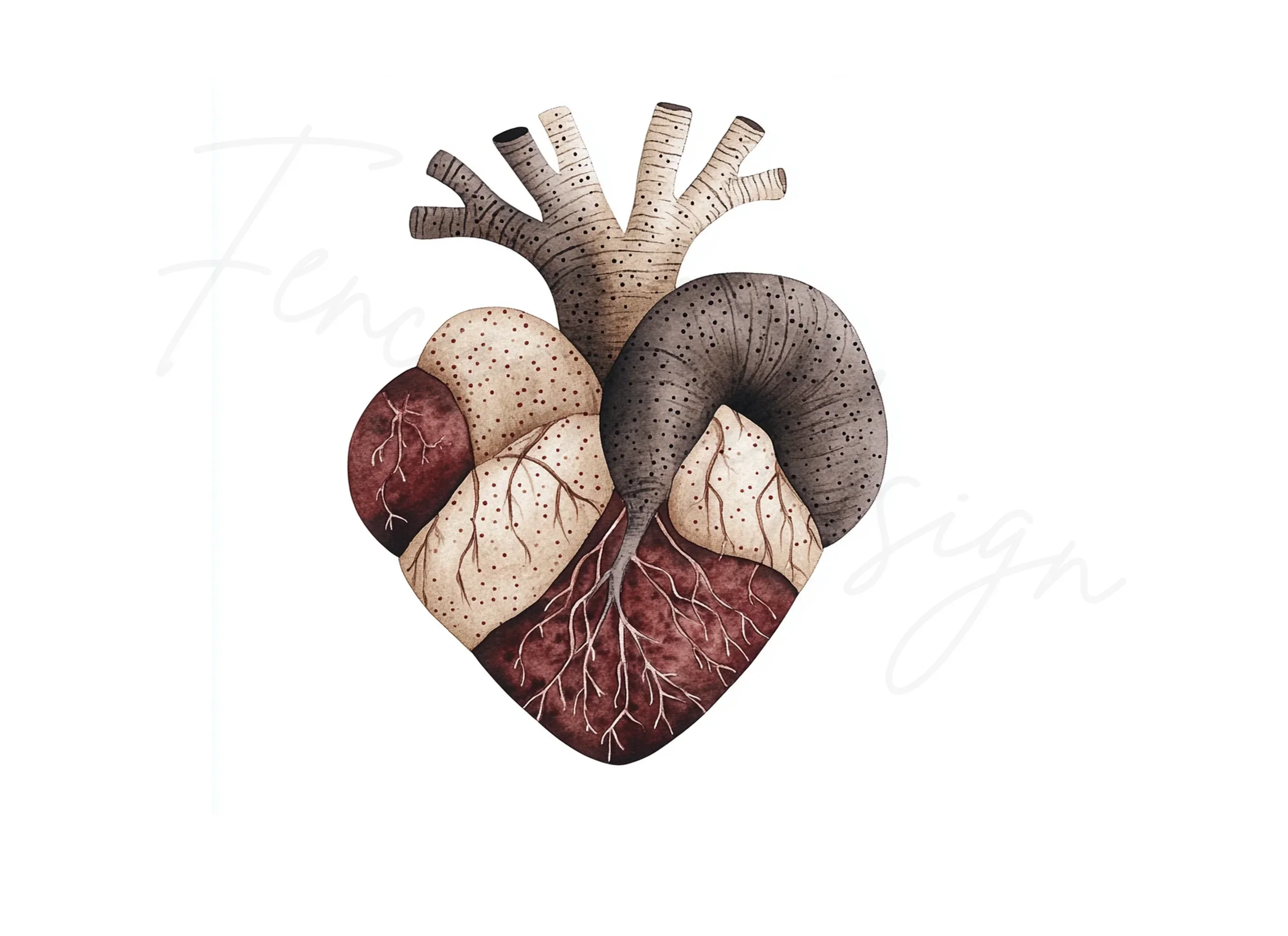 Anatomical Heart Clipart Bundle - Image 2