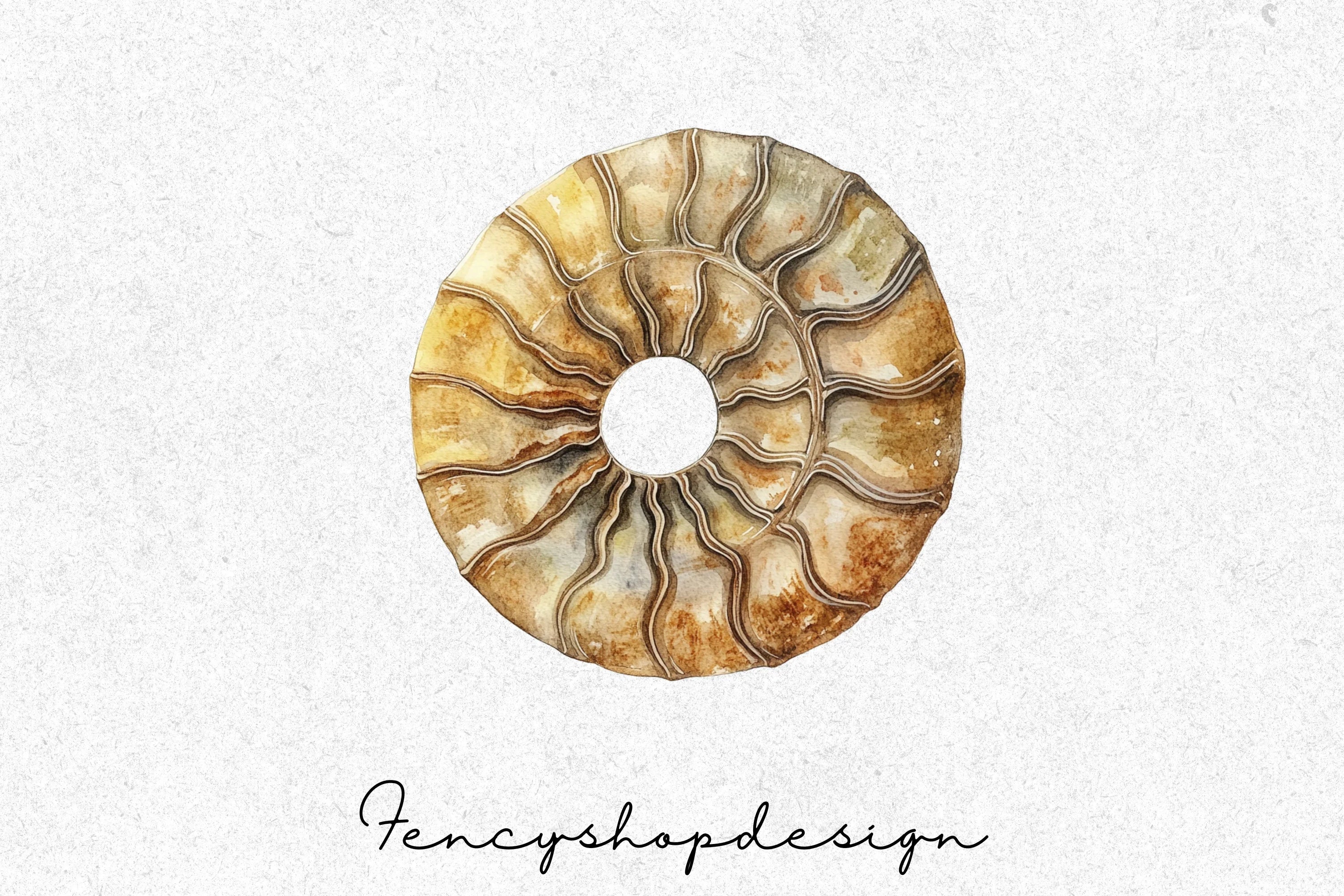 Ancient Ammonite Fossil Clipart Bundle - Image 6