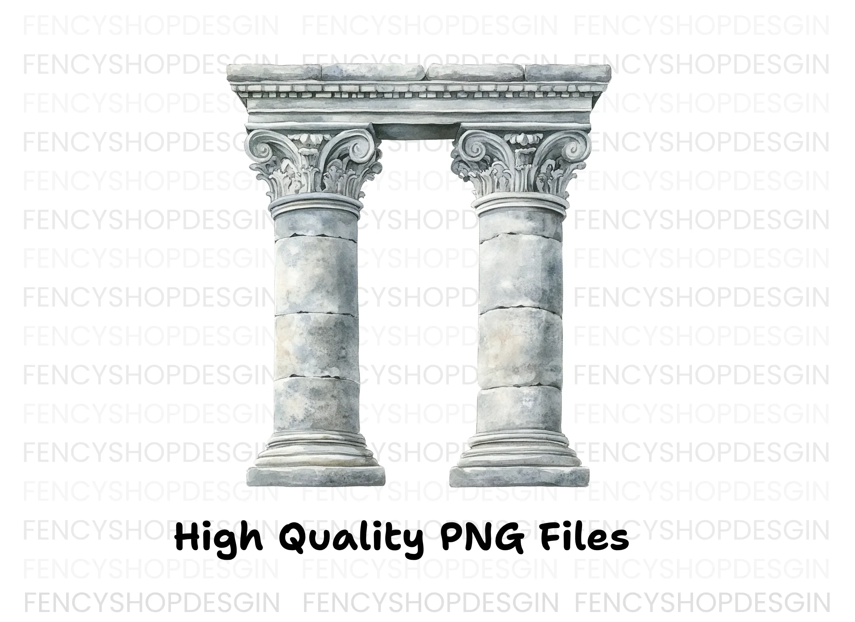 Ancient Greek Columns Clipart Bundle - Image 3