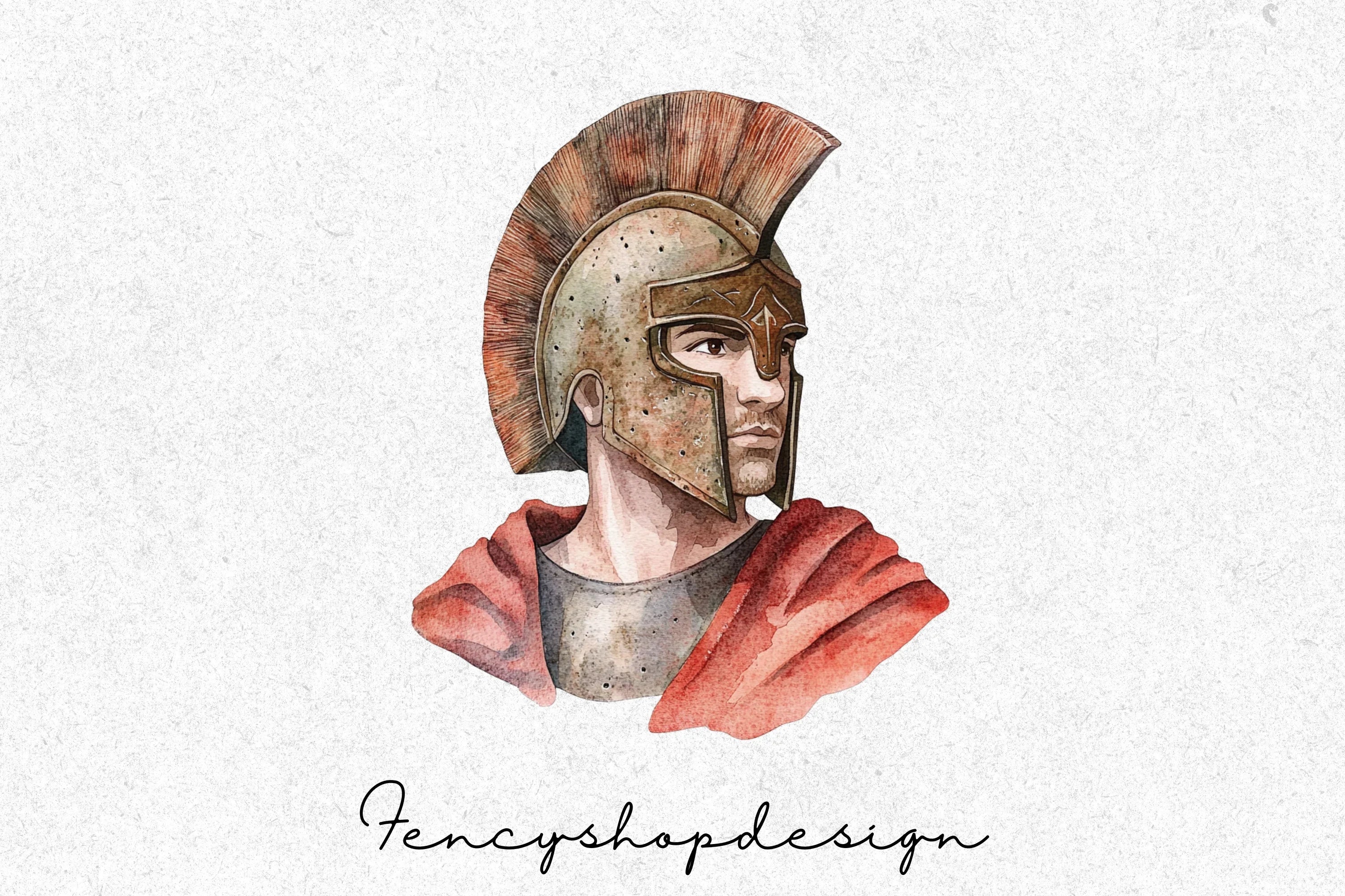 Ancient Greek Warrior Clipart Bundle - Image 4