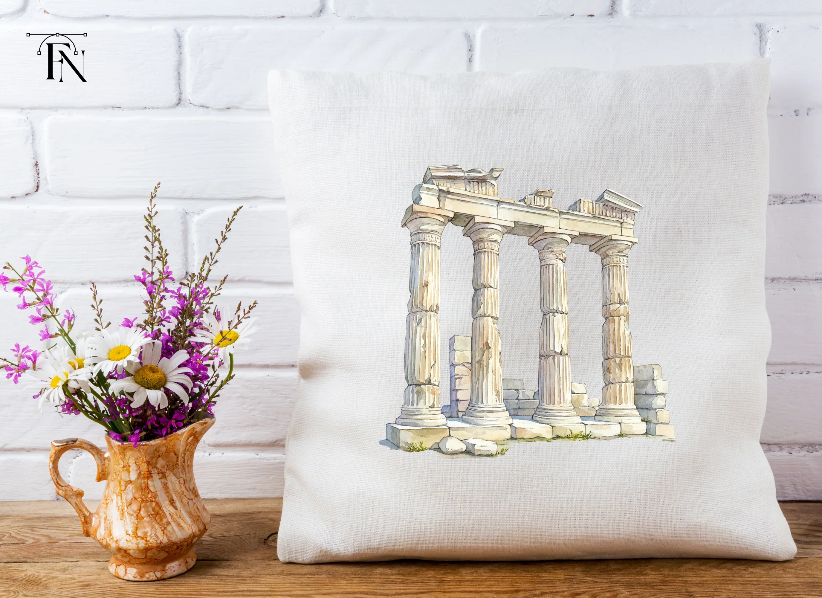 Ancient Roman and Greek Columns Clipart Bundle - Image 4