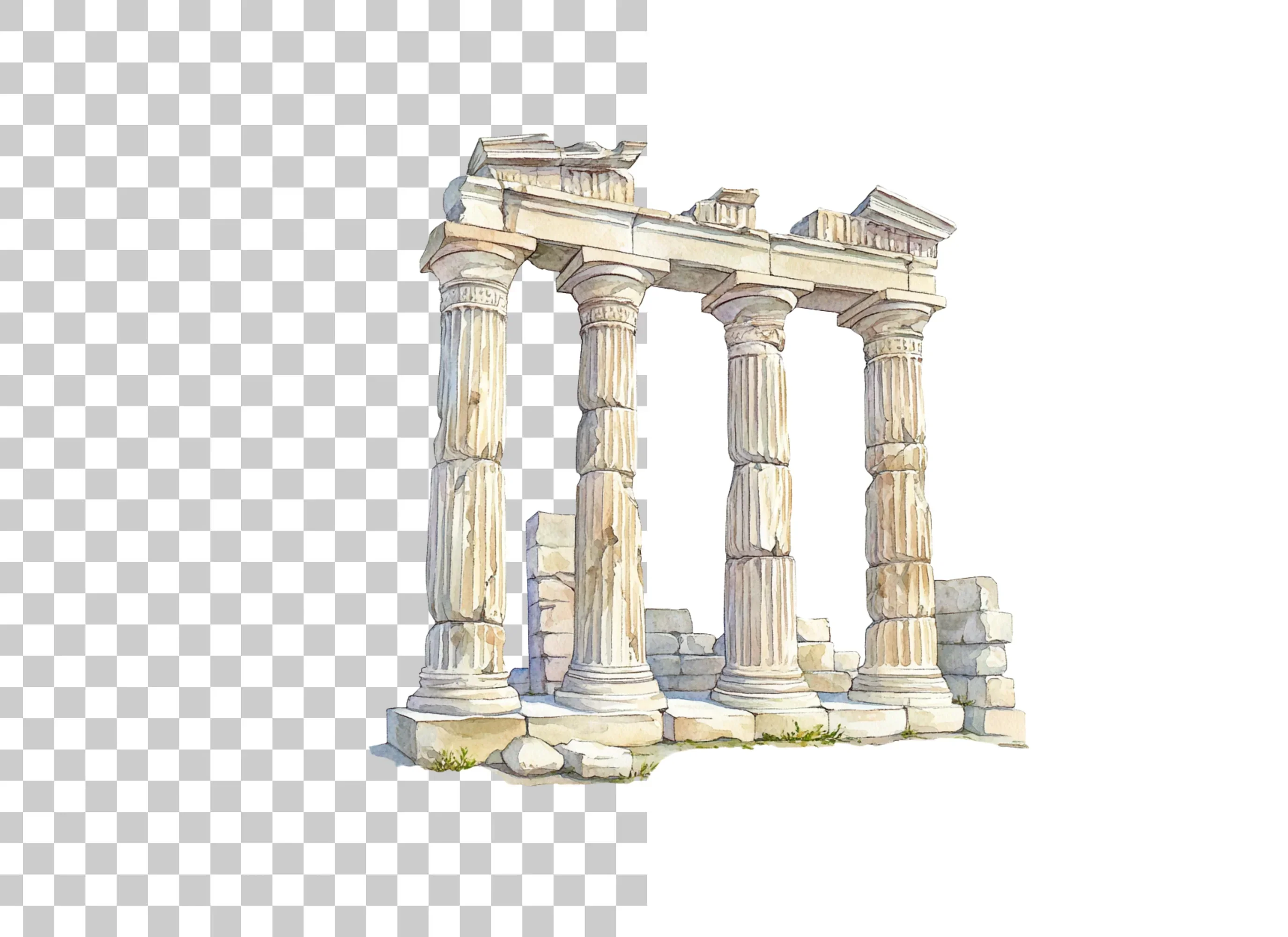 Ancient Roman and Greek Columns Clipart Bundle - Image 6