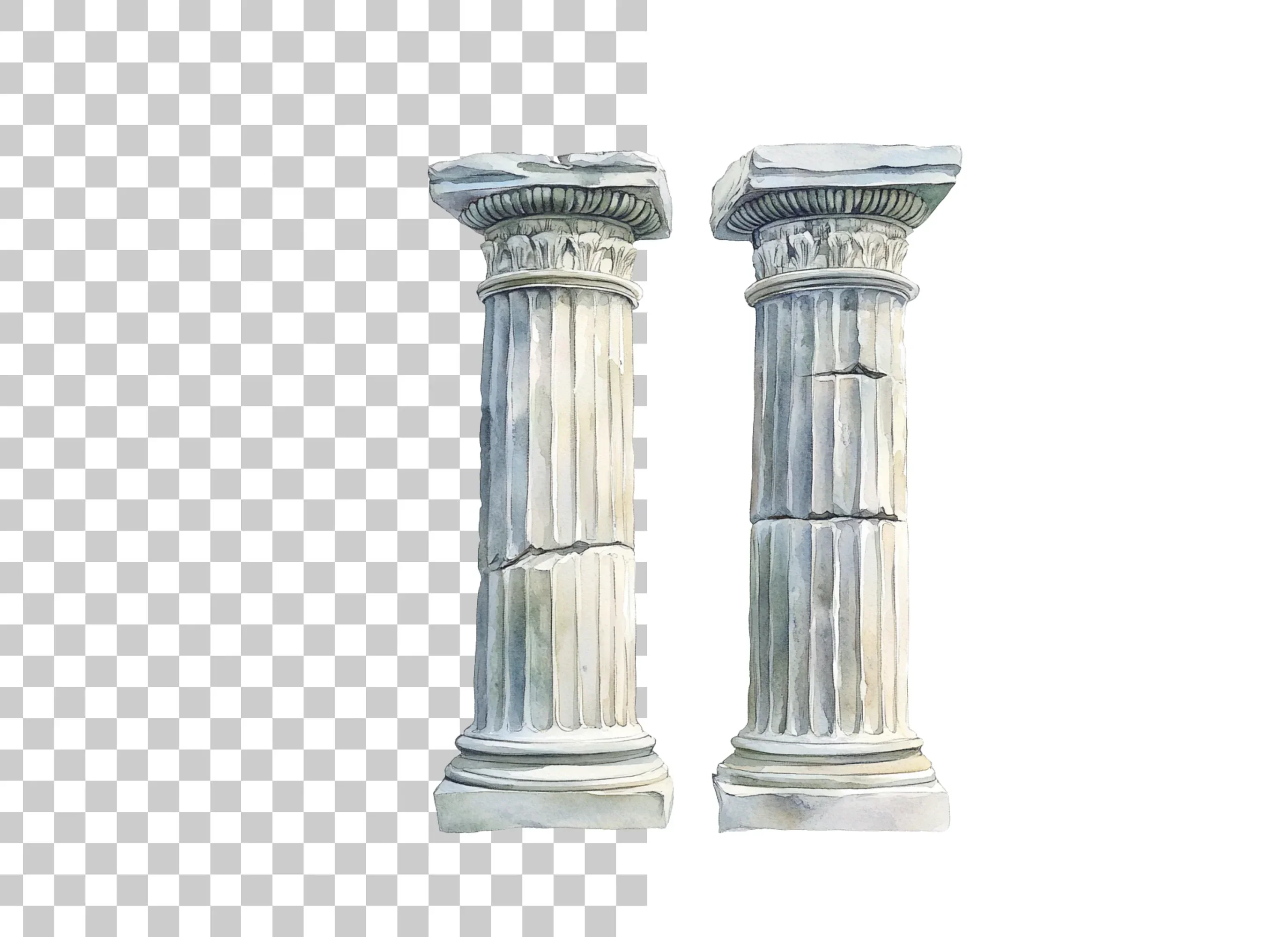 Ancient Roman and Greek Columns Clipart Bundle - Image 2
