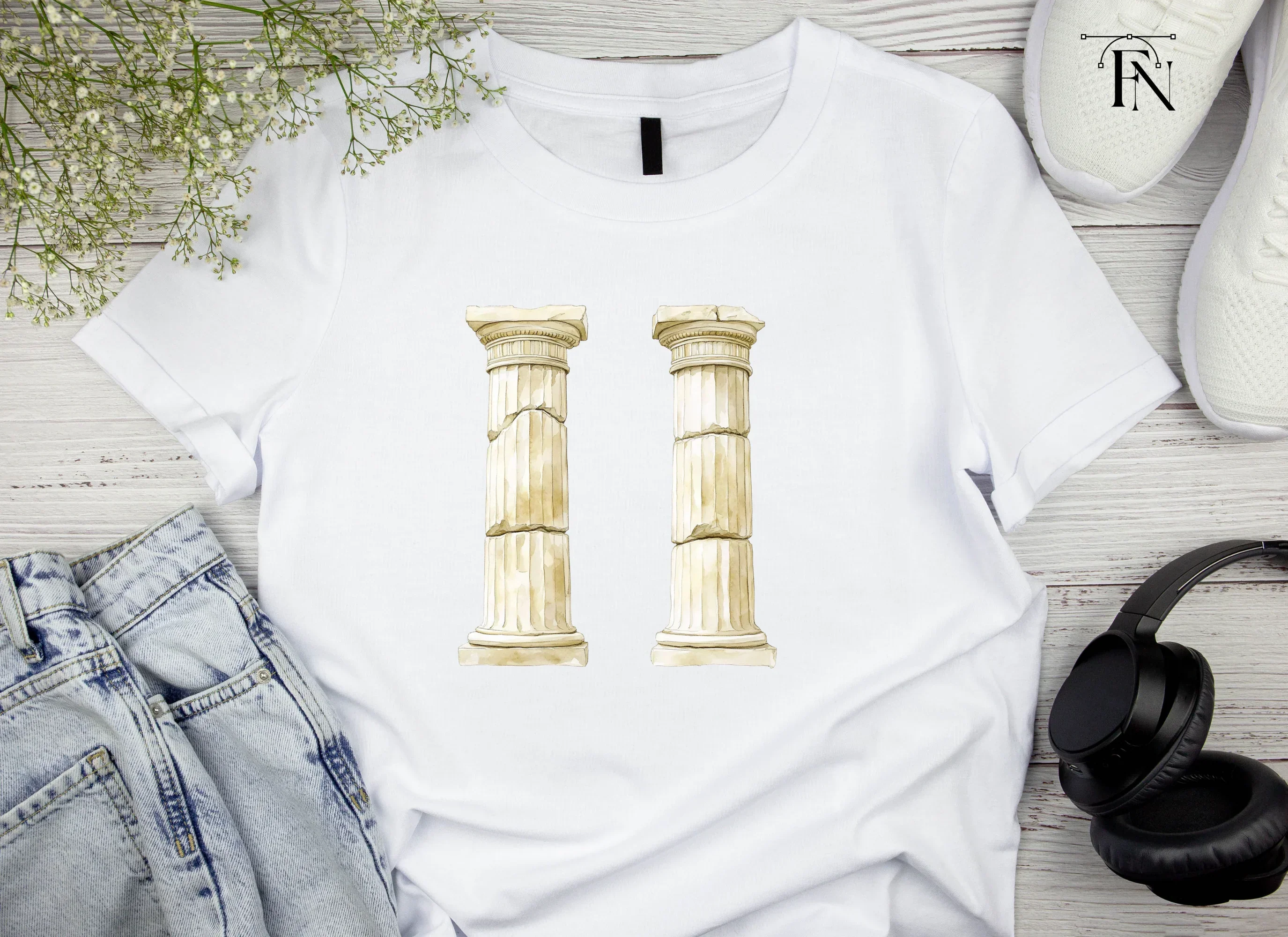 Ancient Roman and Greek Columns Clipart Bundle - Image 4