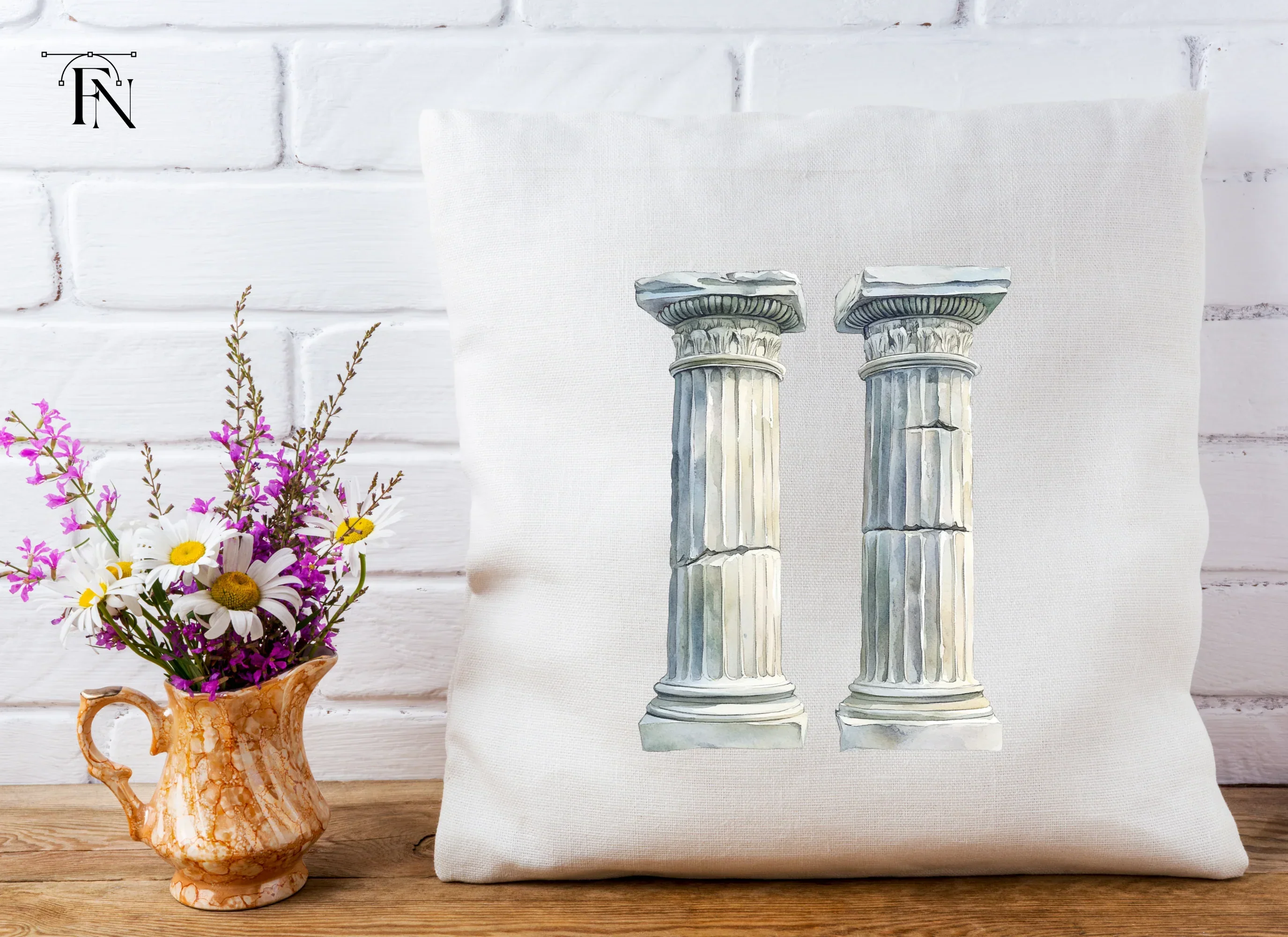Ancient Roman and Greek Columns Clipart Bundle - Image 5