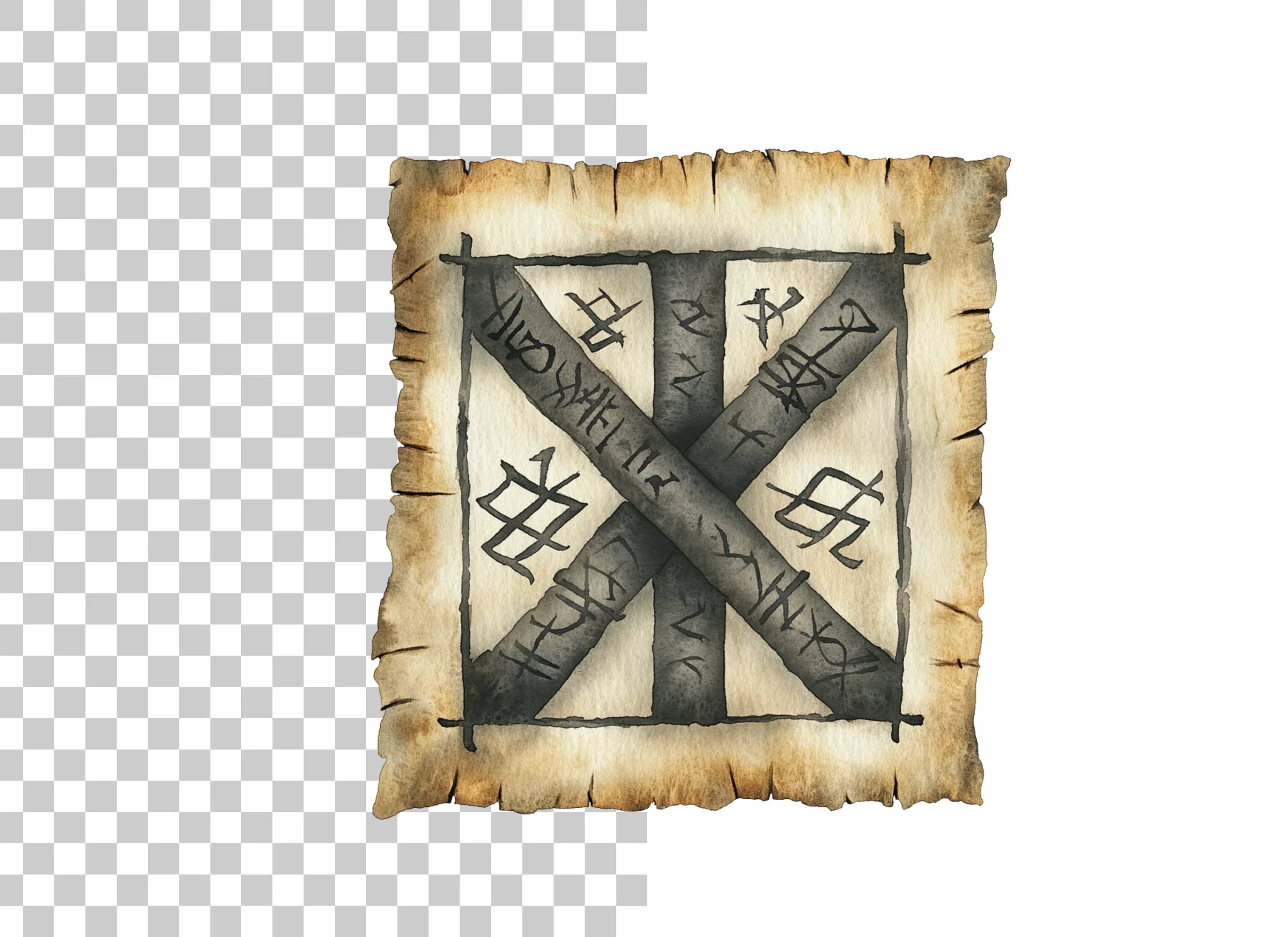 Ancient Runic Scroll Clipart Bundle - Image 2