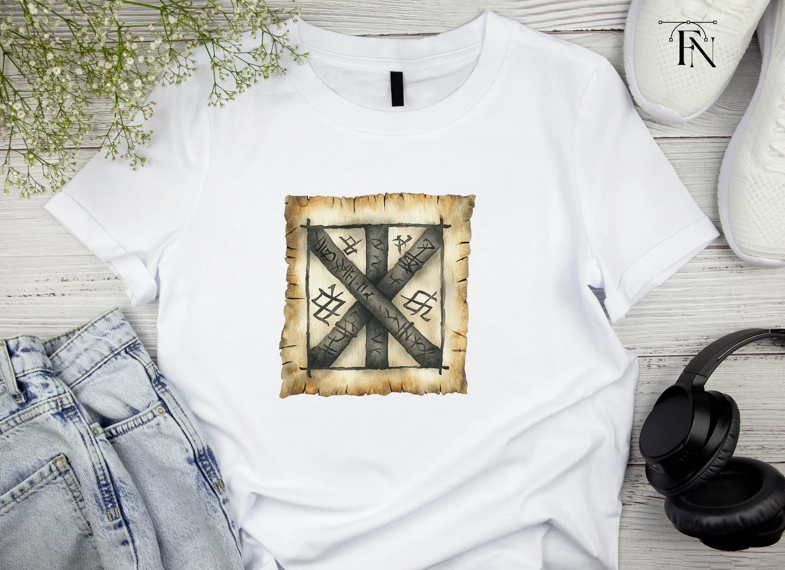 Ancient Runic Scroll Clipart Bundle - Image 4