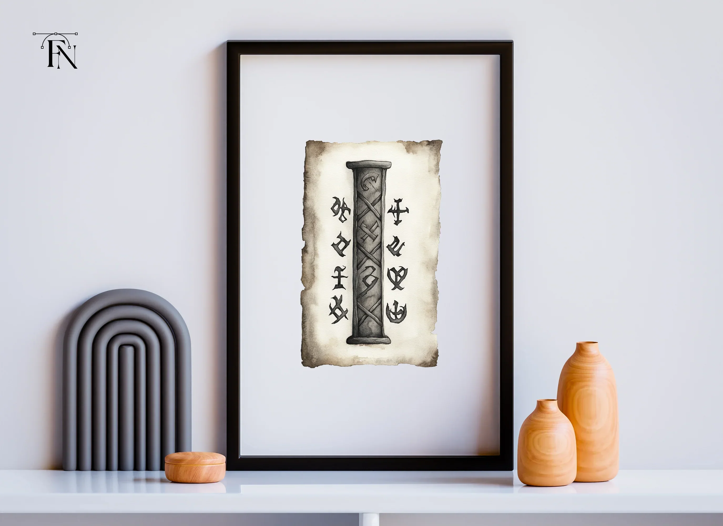 Ancient Runic Scroll Clipart Bundle - Image 6