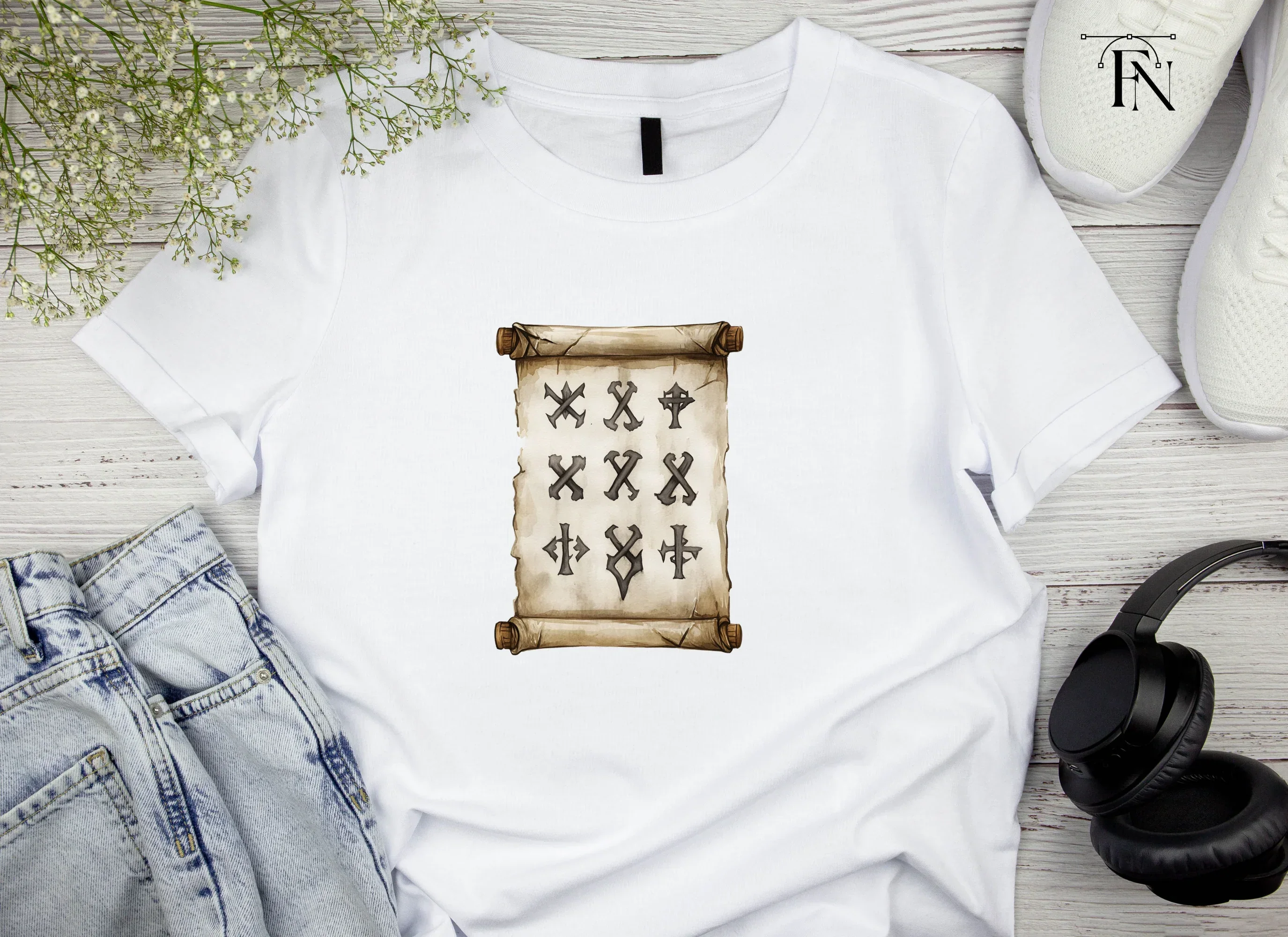 Ancient Scroll Mysterious Symbols Clipart Bundle - Image 4