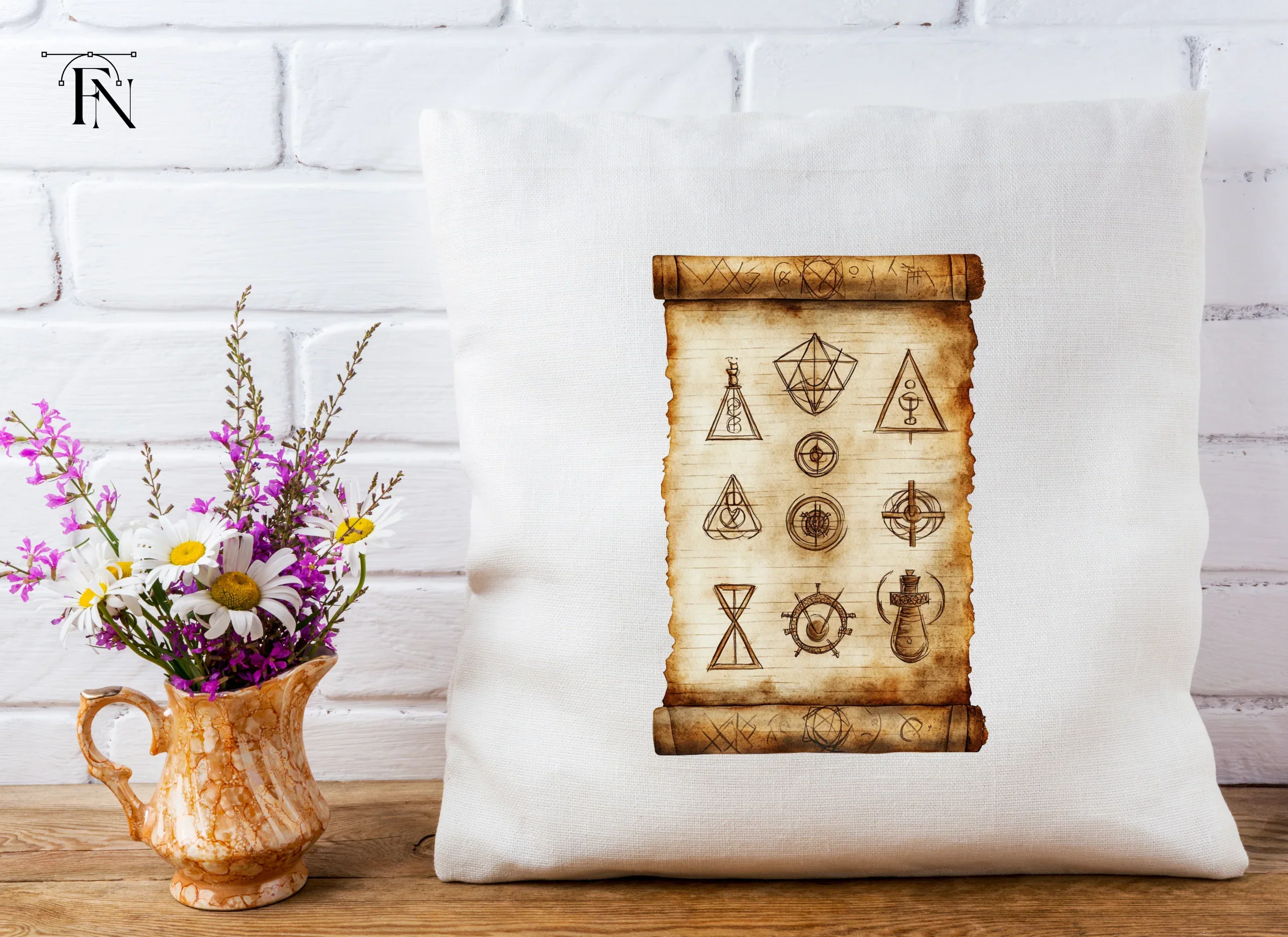 Ancient Scroll Mystic Symbols Clipart Bundle - Image 5