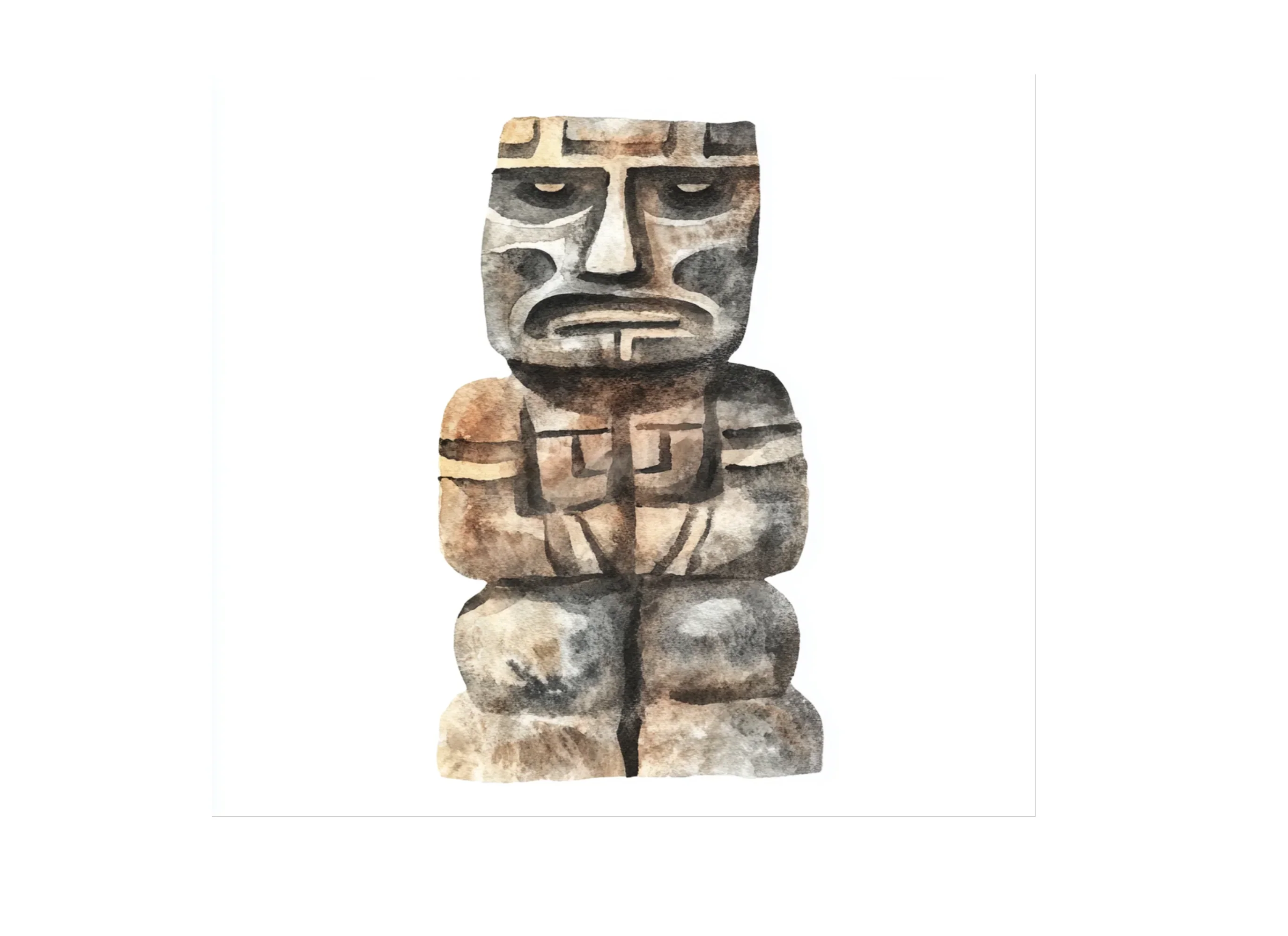 Ancient Tribal Stone Statues Clipart Bundle - Image 2