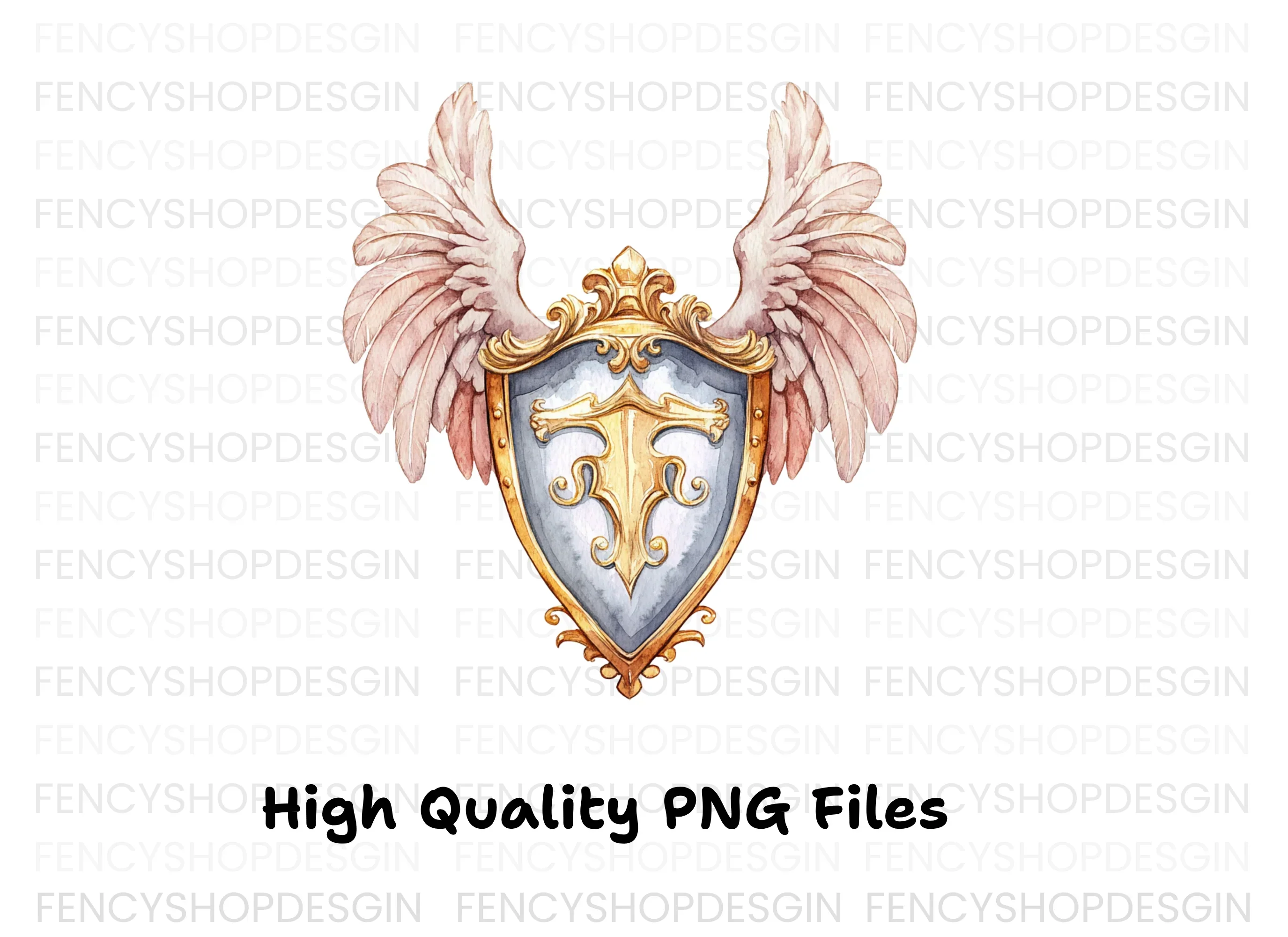 Angelic Shield Clipart Bundle - Image 2