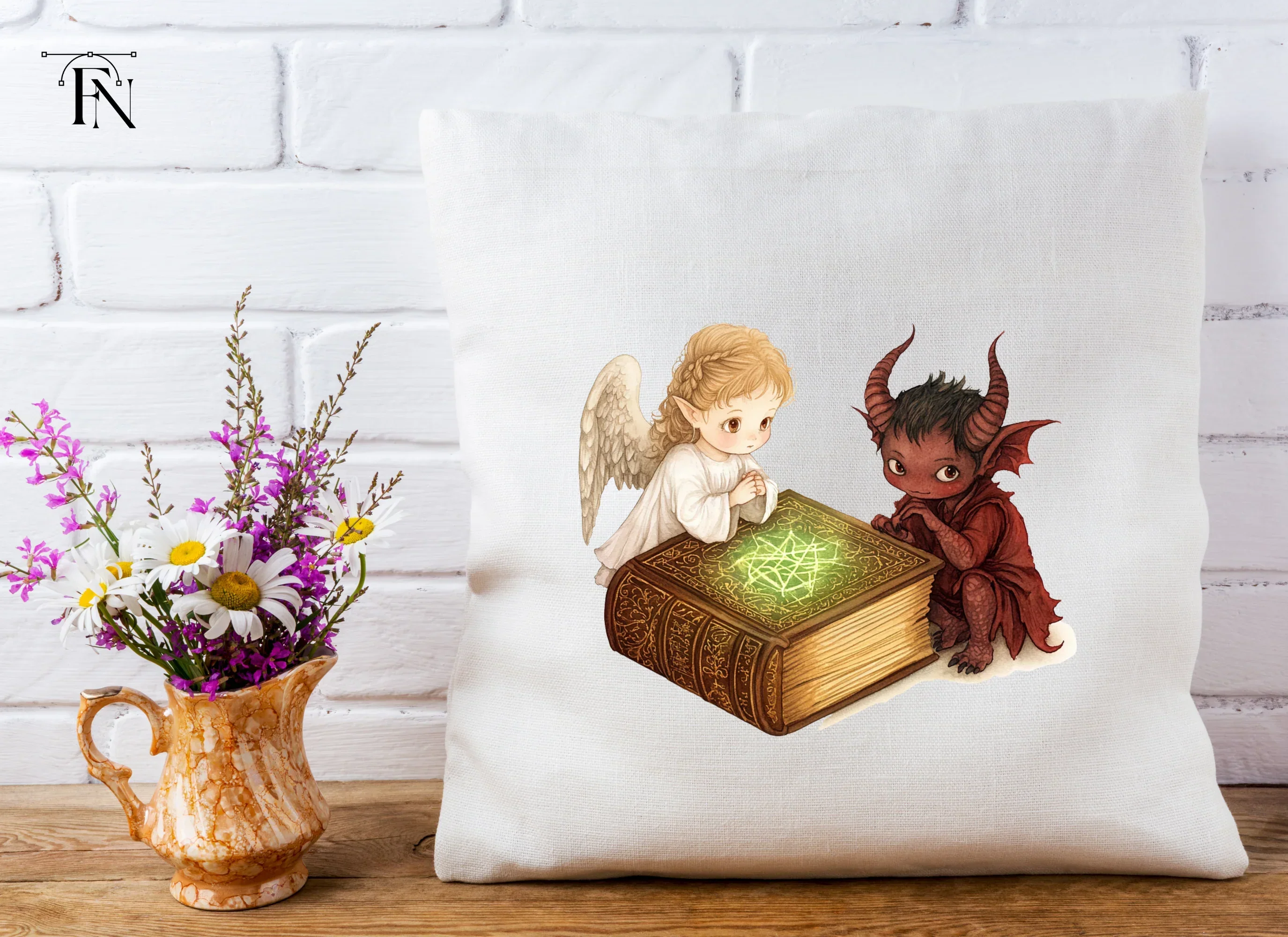 Angels and Devils Magic Books Clipart Bundle - Image 5