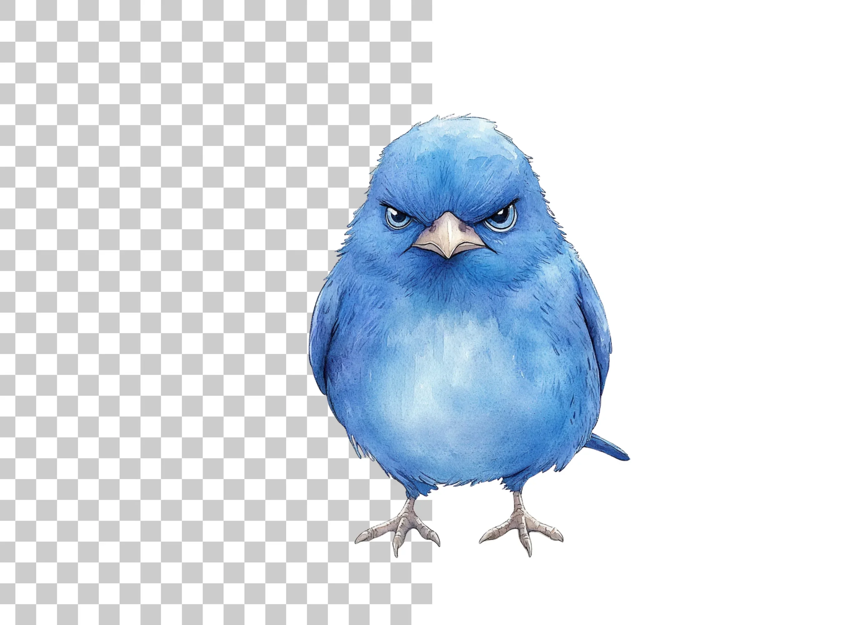Angry Blue Bird Clipart Bundle - Image 2