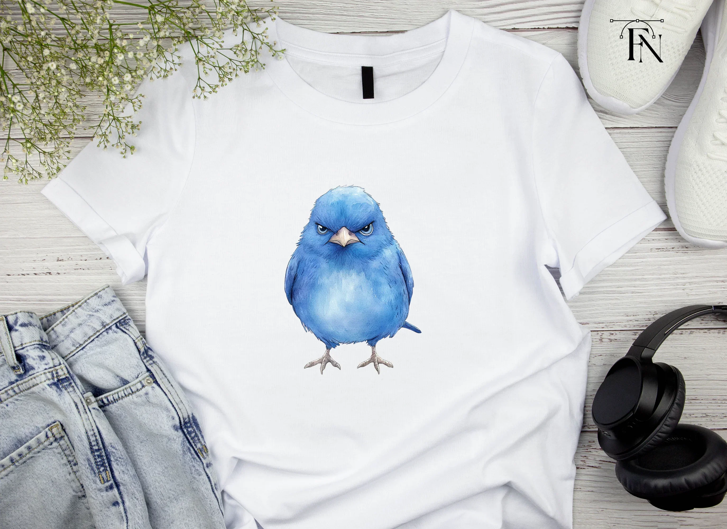 Angry Blue Bird Clipart Bundle - Image 4