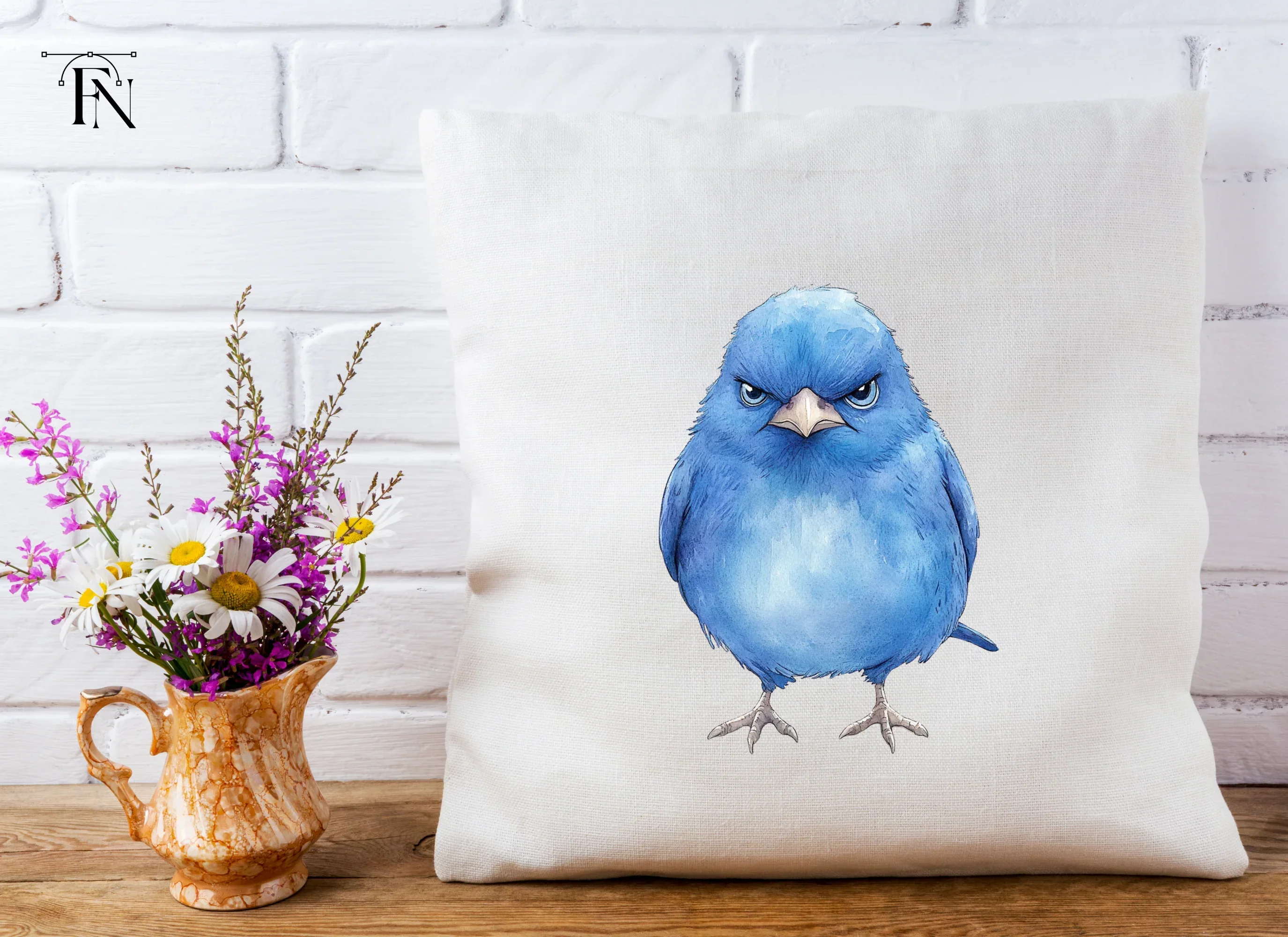 Angry Blue Bird Clipart Bundle - Image 5