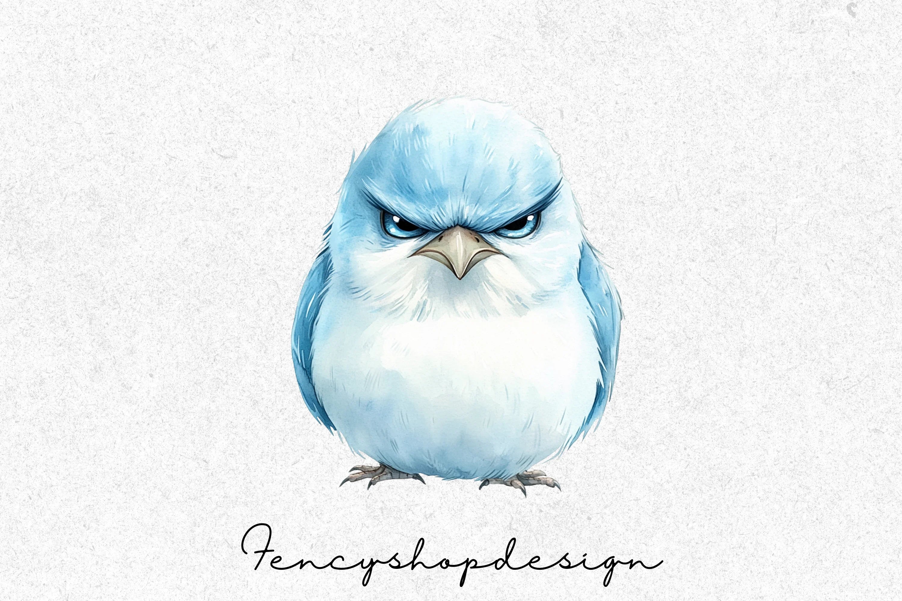 Angry Blue Birds Clipart Bundle - Image 3