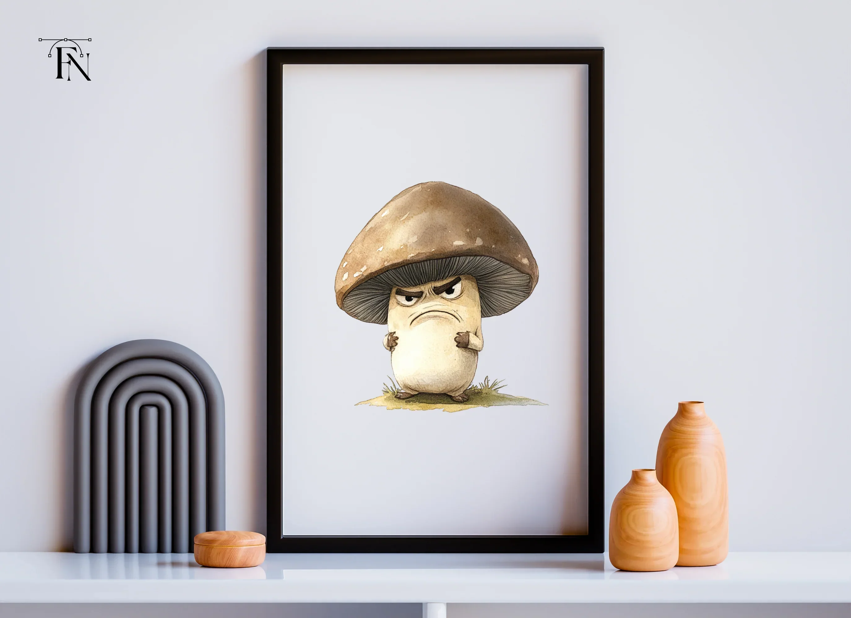 Angry Brown Mushroom Clipart Bundle - Image 6