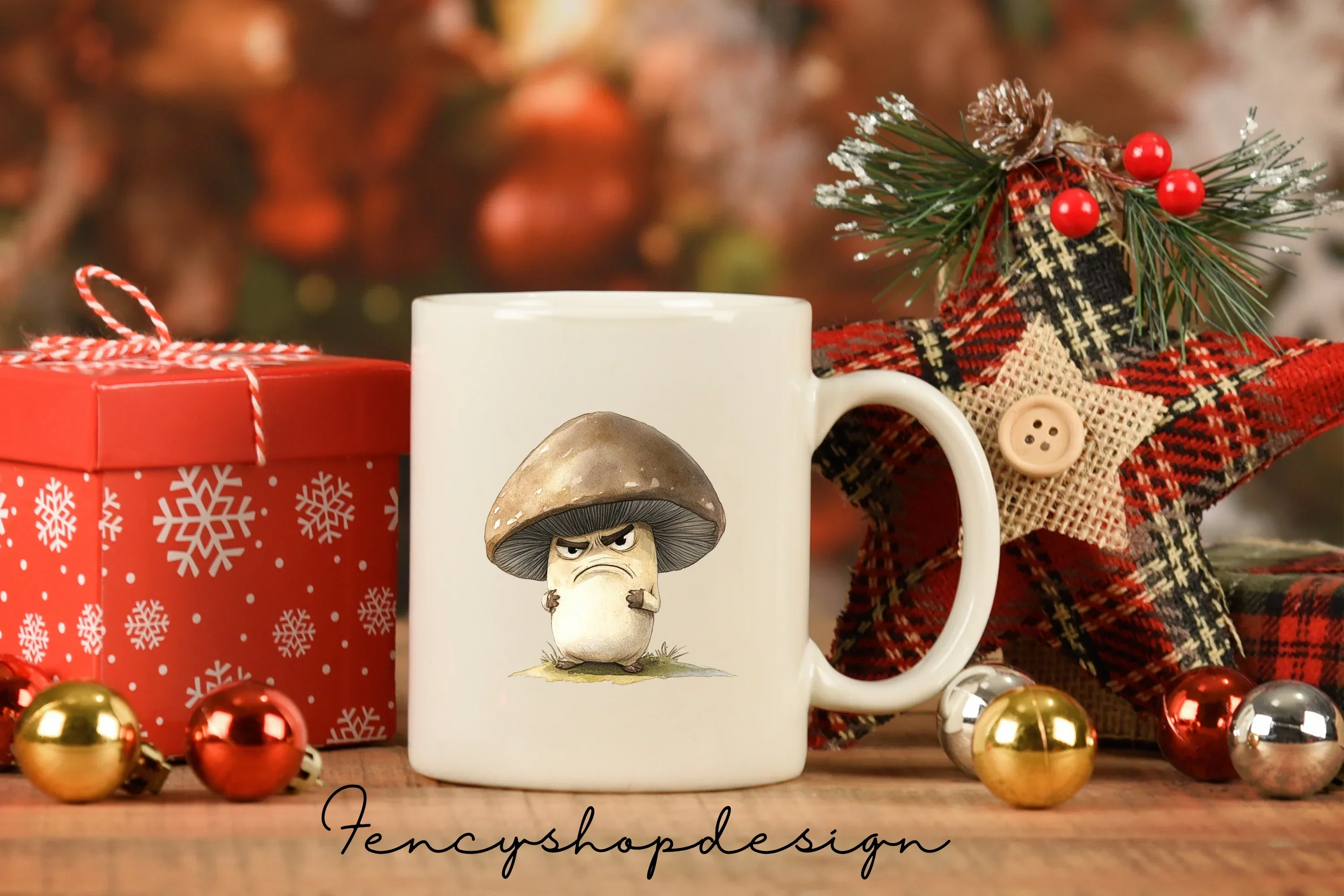 Angry Cartoon Mushroom Clipart Bundle - Image 3