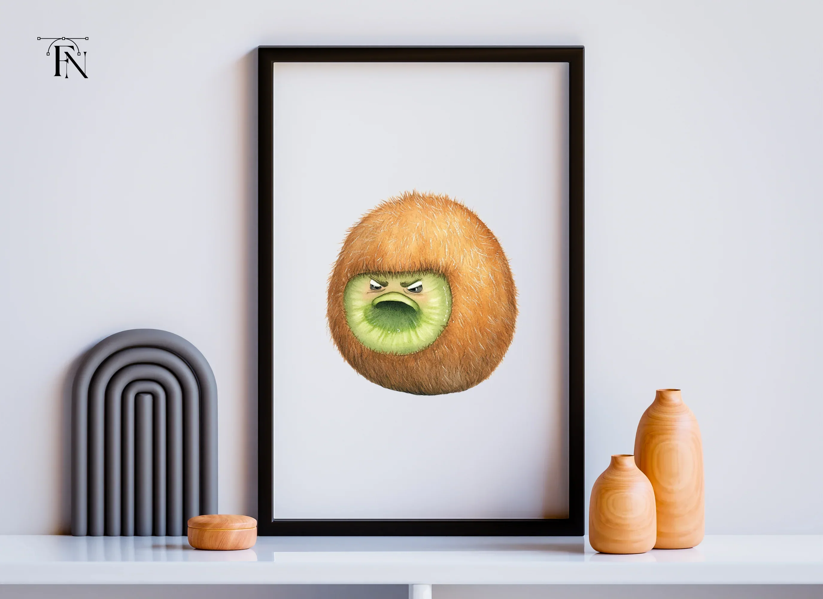 Angry Kiwi Fruit Cartoon Clipart Bundle - Image 3