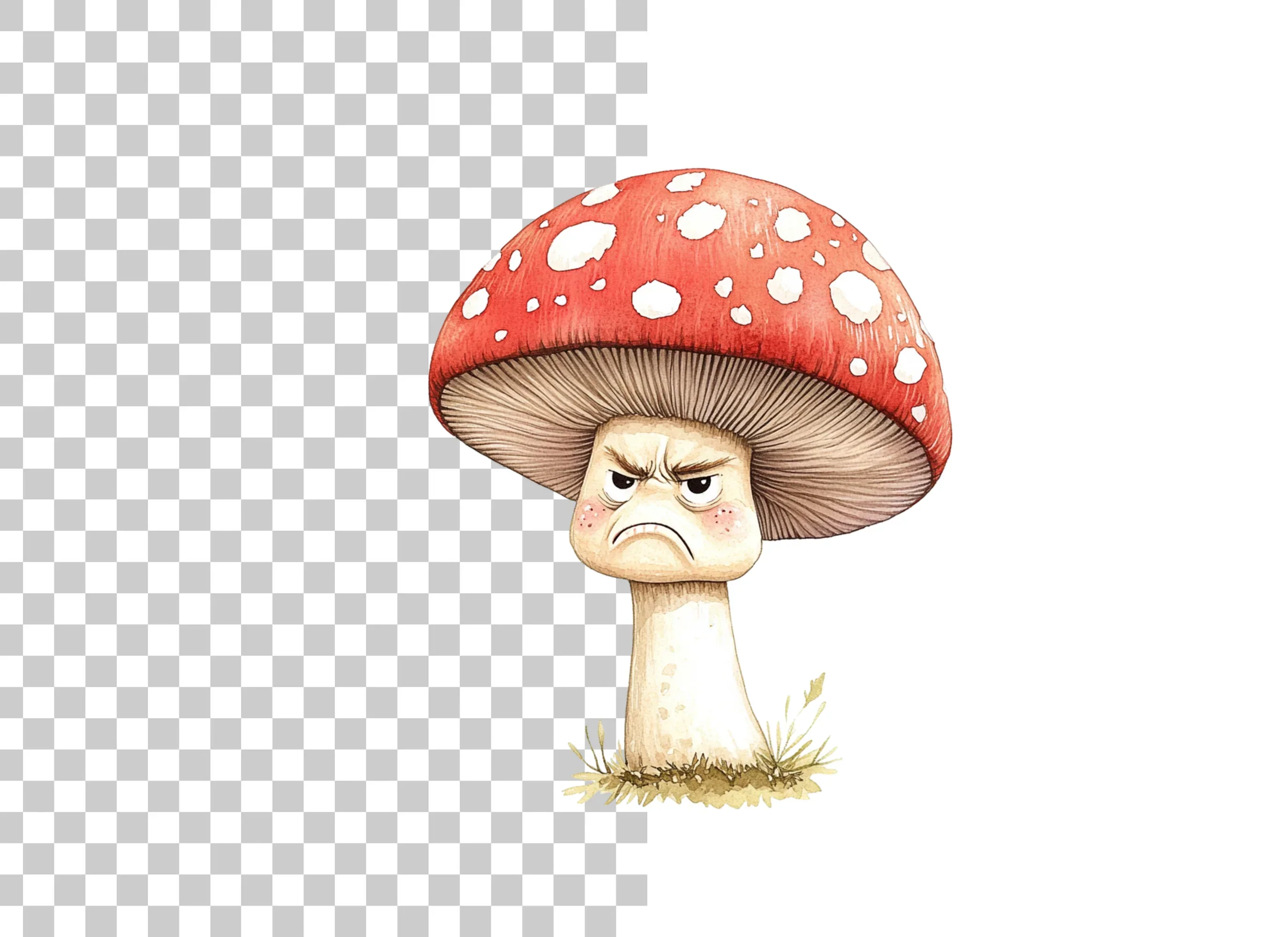 Angry Mushroom Character Clipart Bundle - Image 6