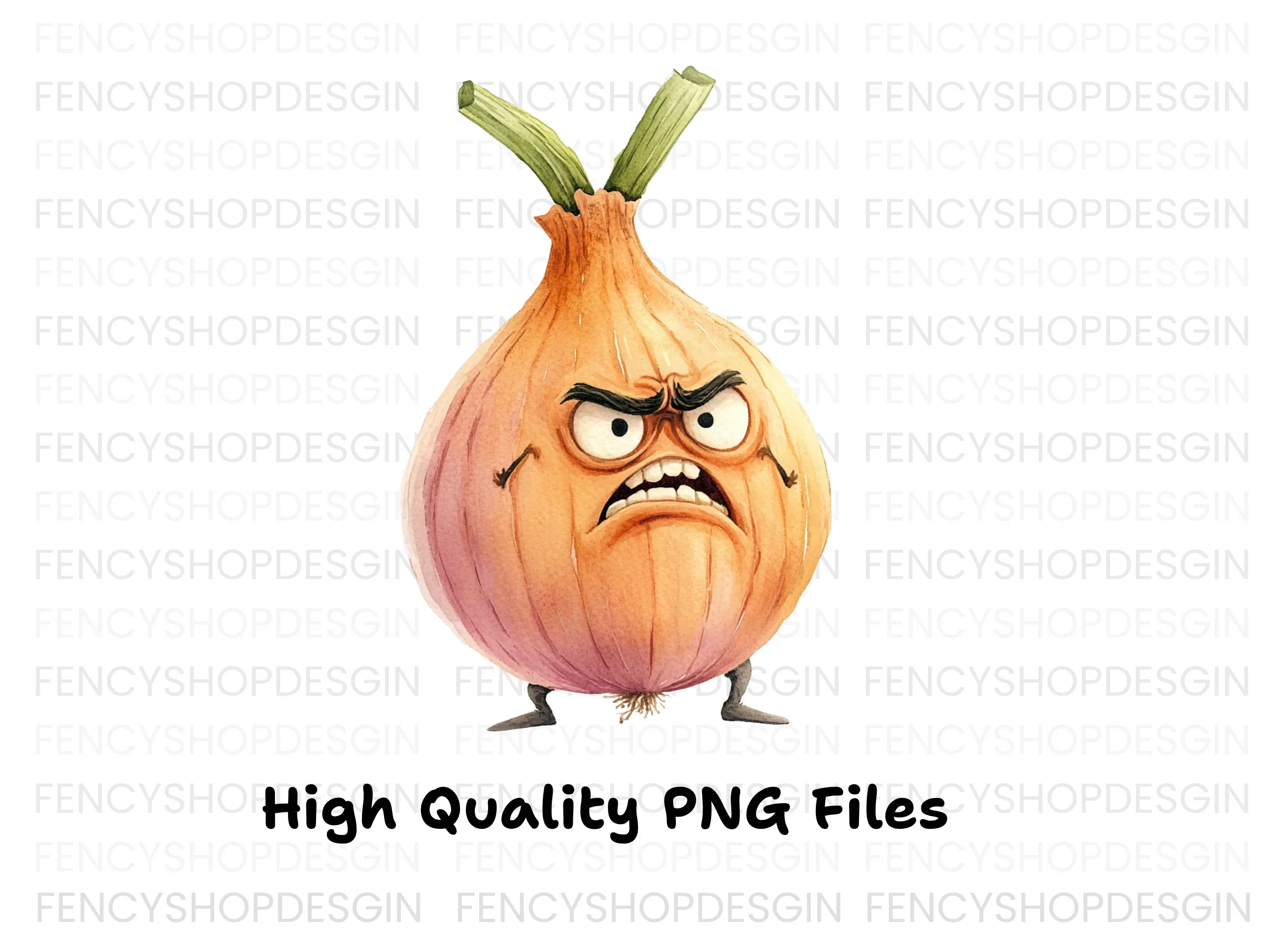 Angry Onion Cartoon Clipart Bundle - Image 2