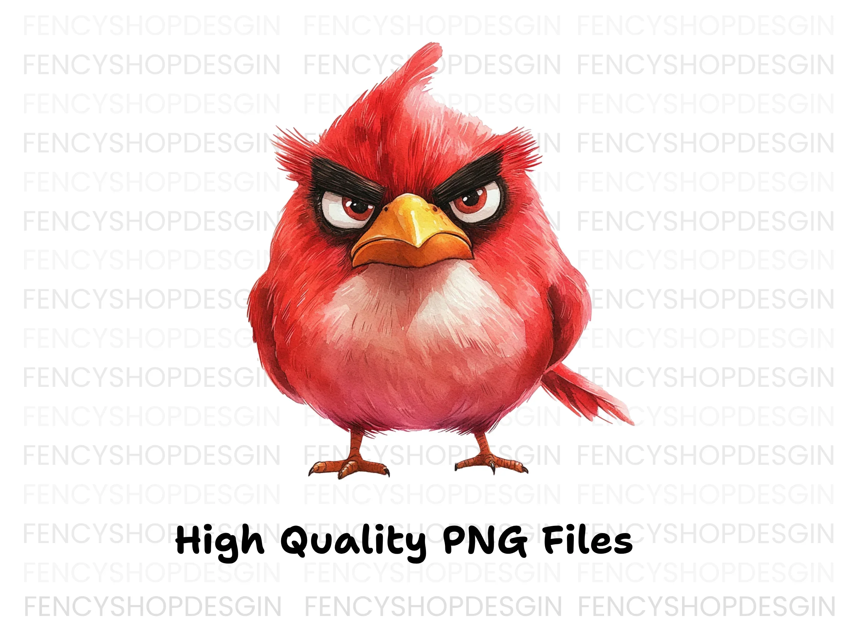 Angry Red Bird Clipart Bundle - Image 3