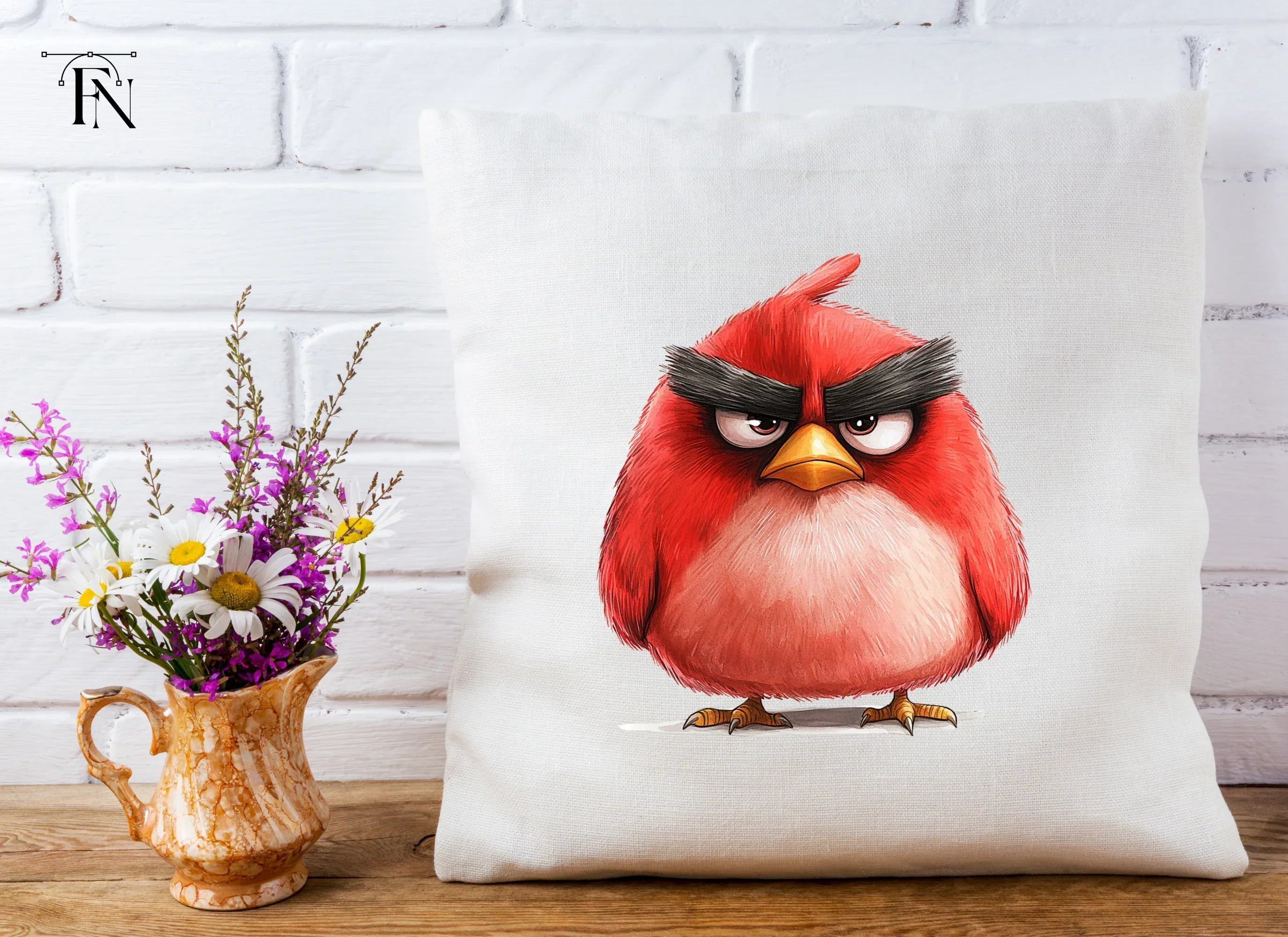 Angry Red Bird Illustration Clipart Bundle - Image 5