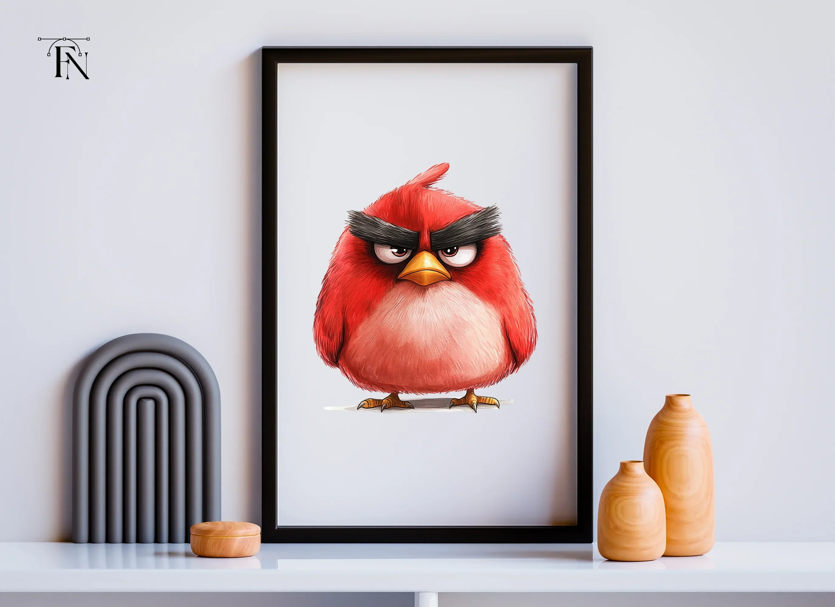 Angry Red Bird Illustration Clipart Bundle - Image 6