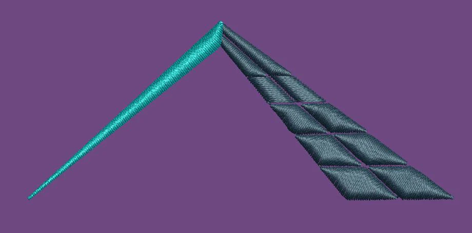 Angular Geometric Peak Embroidery Design