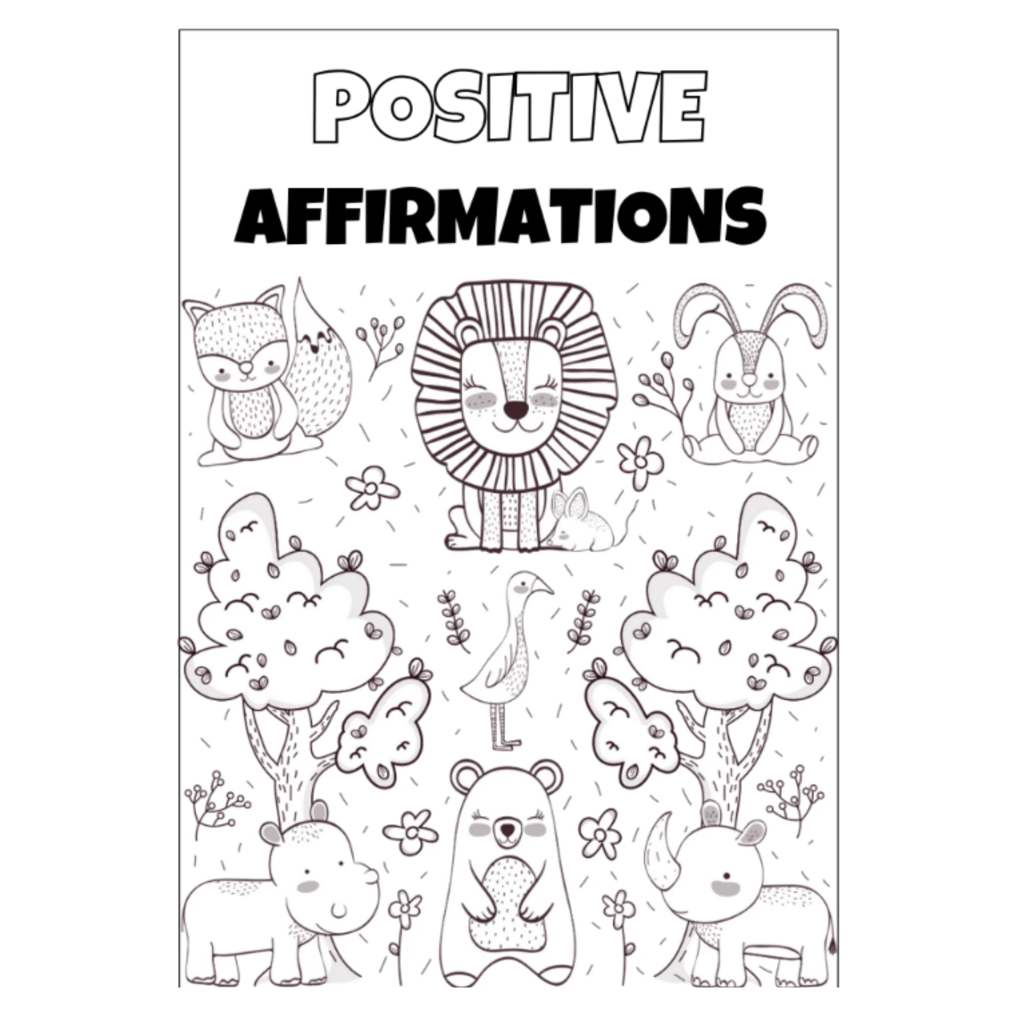 Animal Positive Affirmations Coloring Book