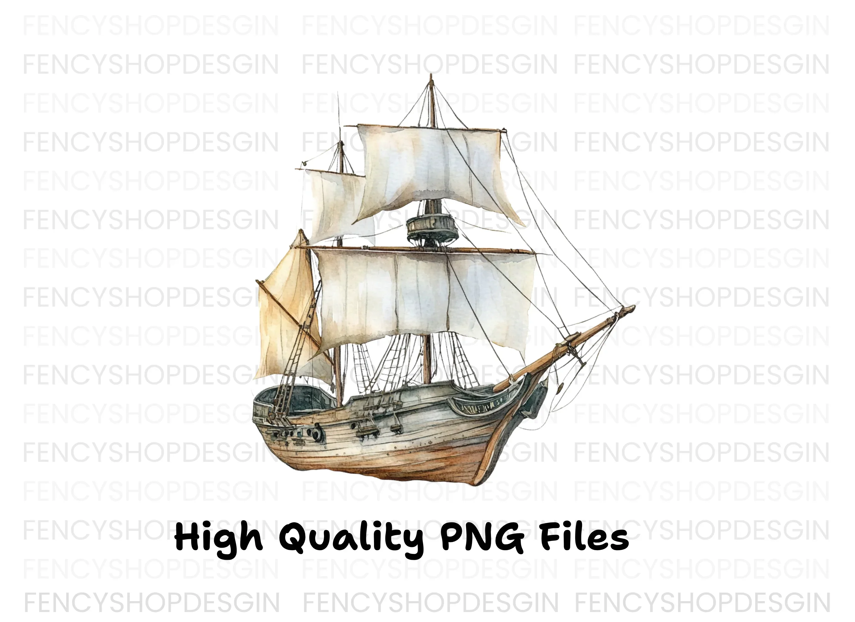 Antique Sailing Ship Clipart Bundle - Image 2