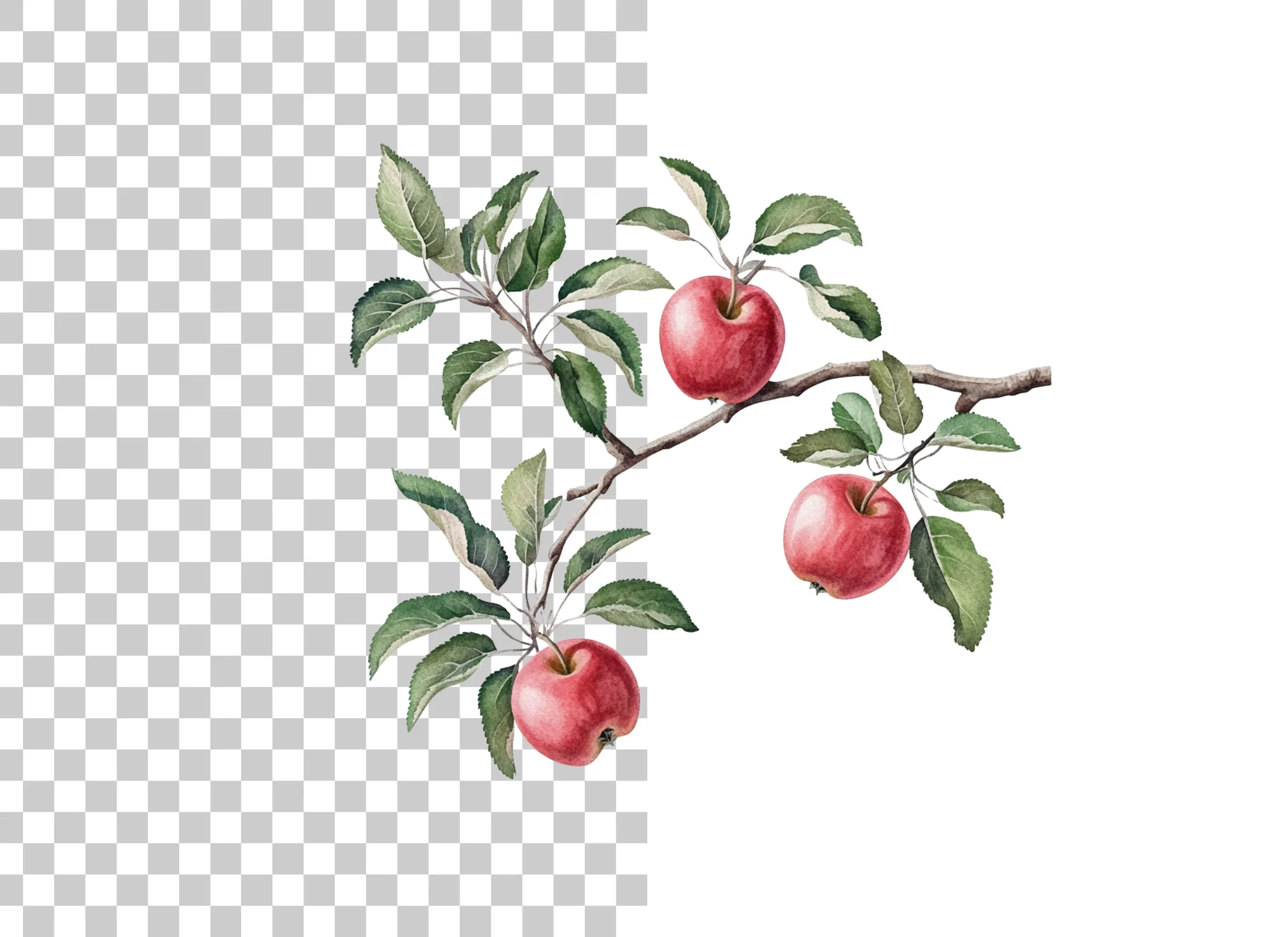 Apple Branch Clipart Bundle - Image 2