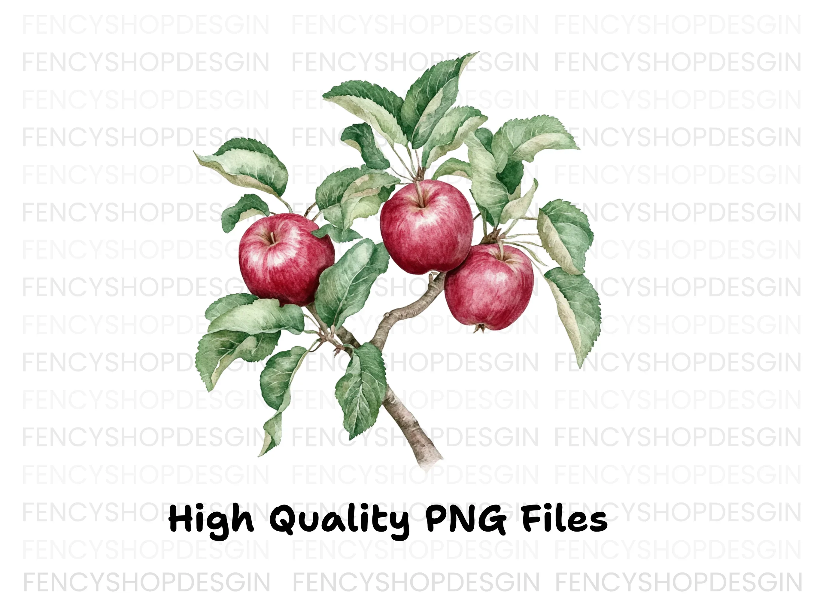 Apple Branch Clipart Bundle - Image 3