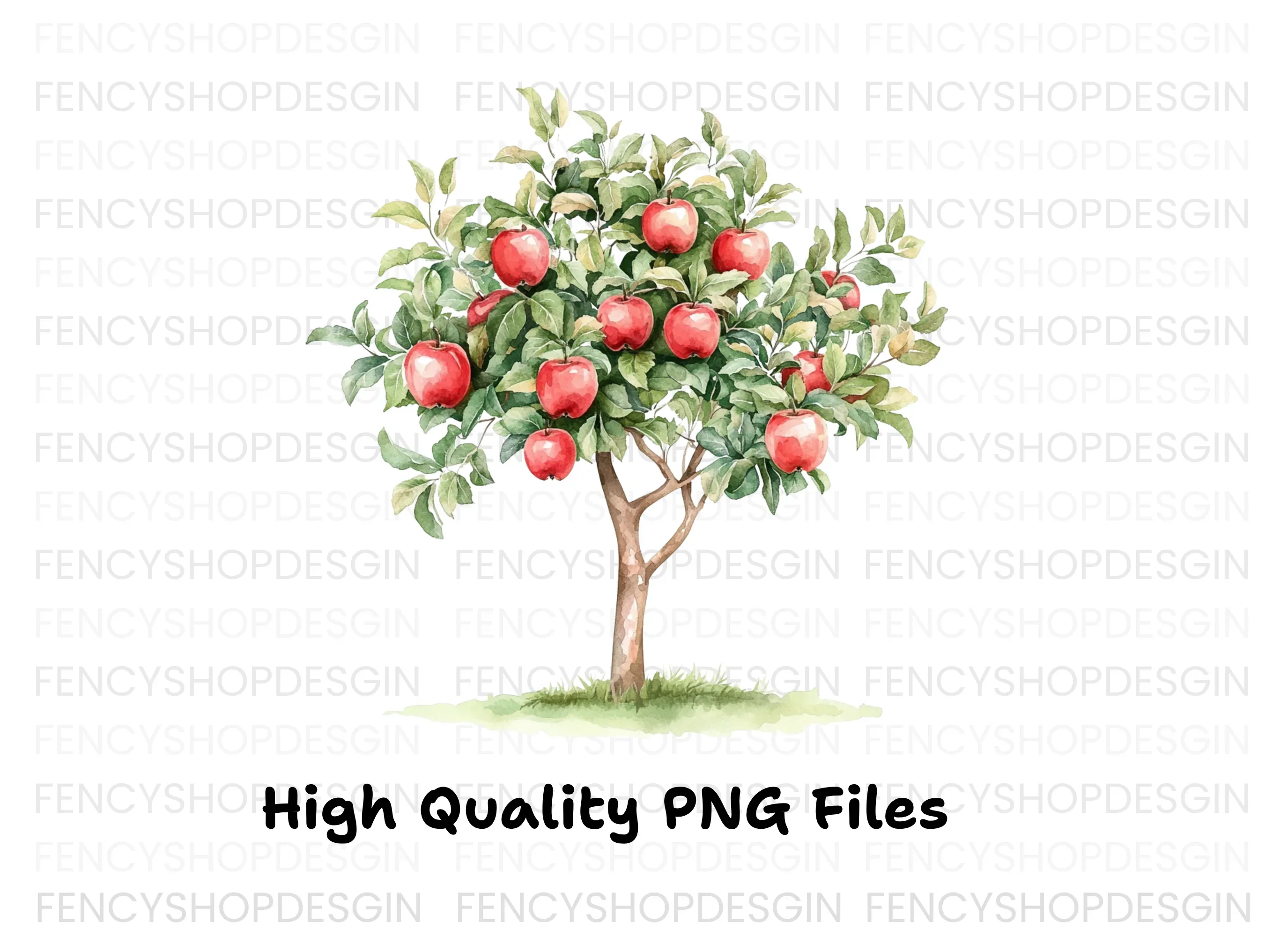 Apple Tree Clipart Bundle - Image 3