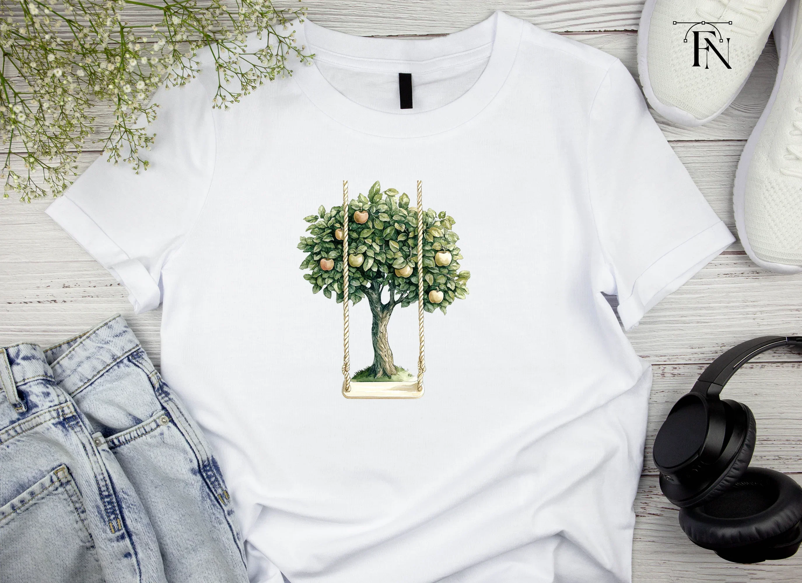 Apple Tree Swing Clipart Bundle - Image 4