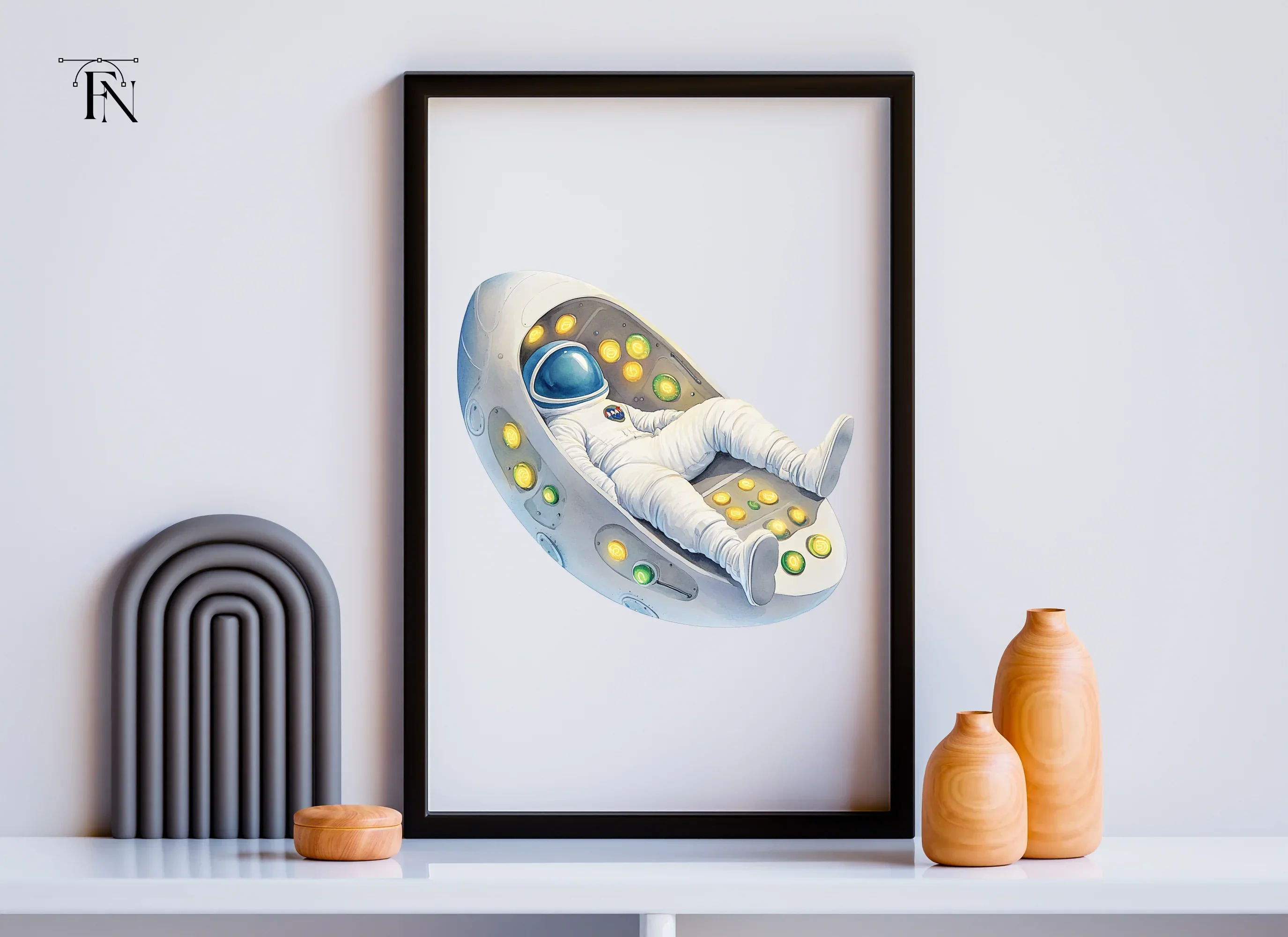 Astronaut in Capsule Clipart Bundle - Image 2