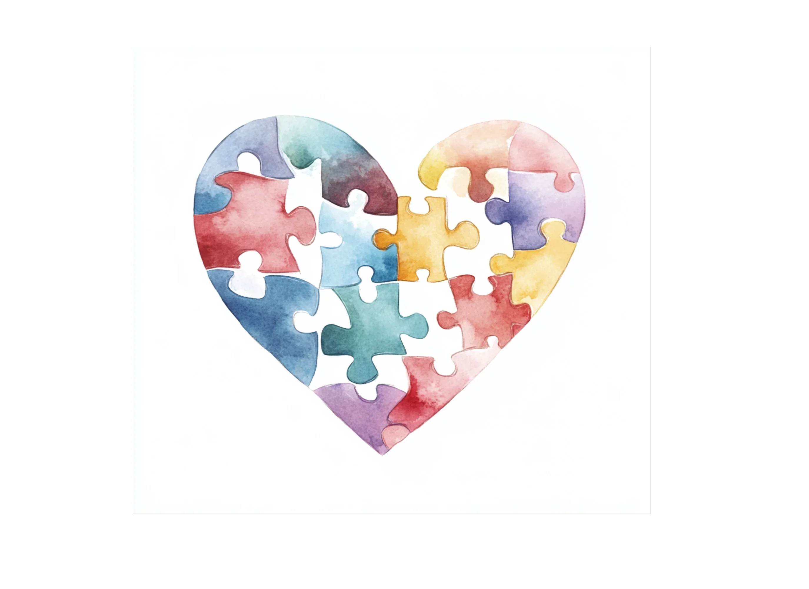 Autism Puzzle Heart Clipart Bundle - Image 2