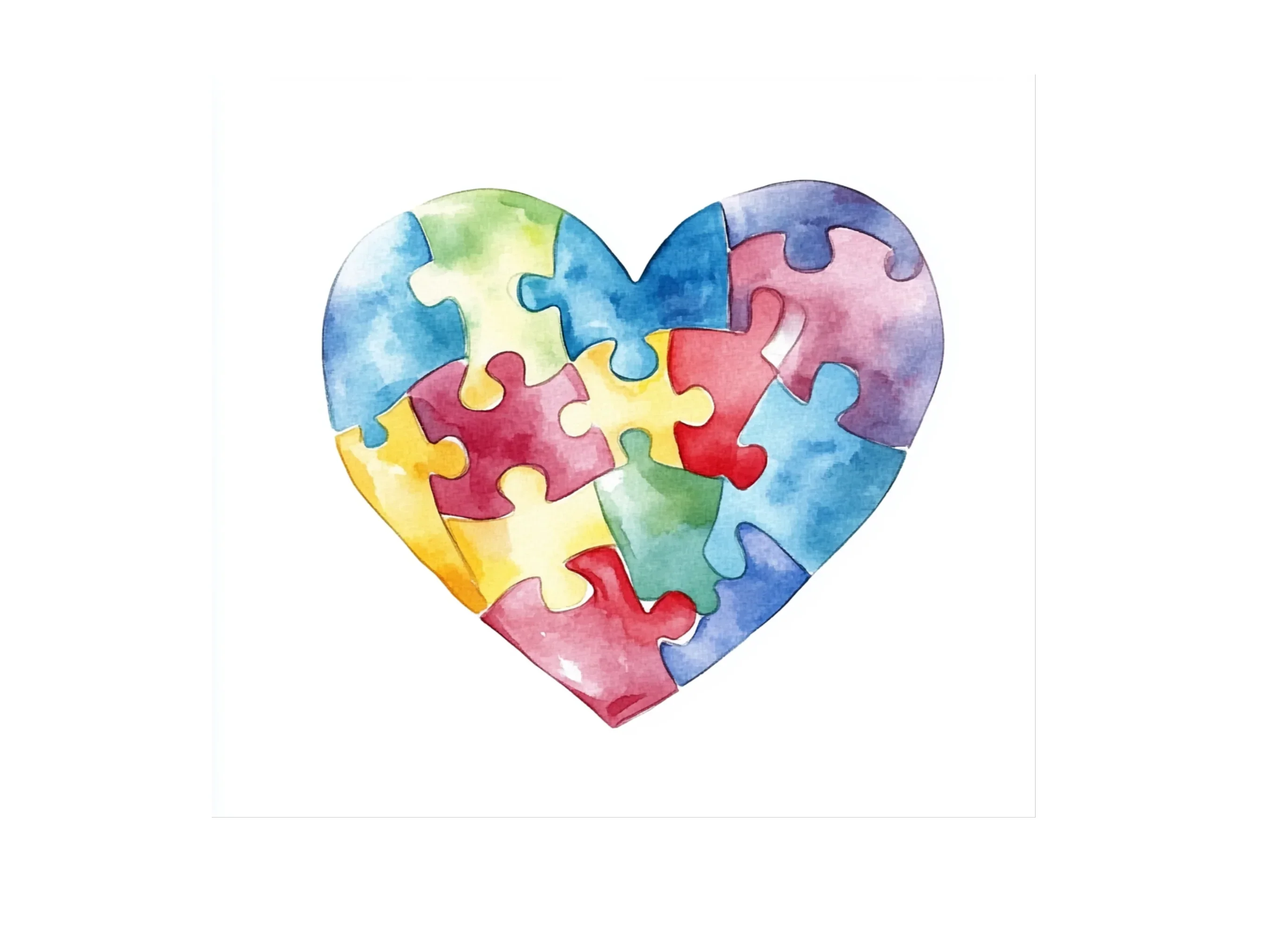 Autism Puzzle Heart Clipart Bundle - Image 3