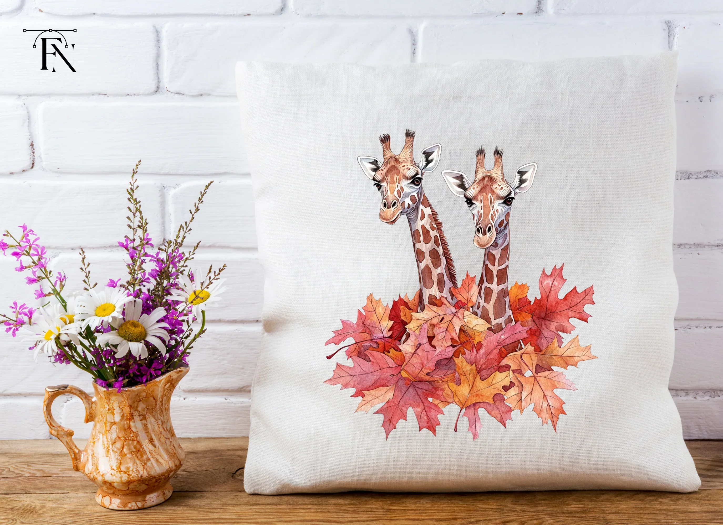 Autumn Giraffe Clipart Bundle - Image 5