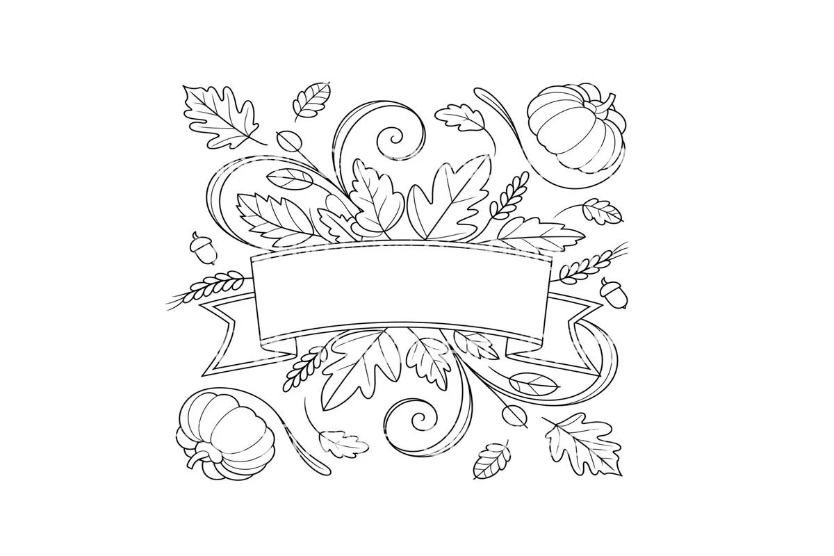Autumn Harvest Banners Coloring Books - Image 2