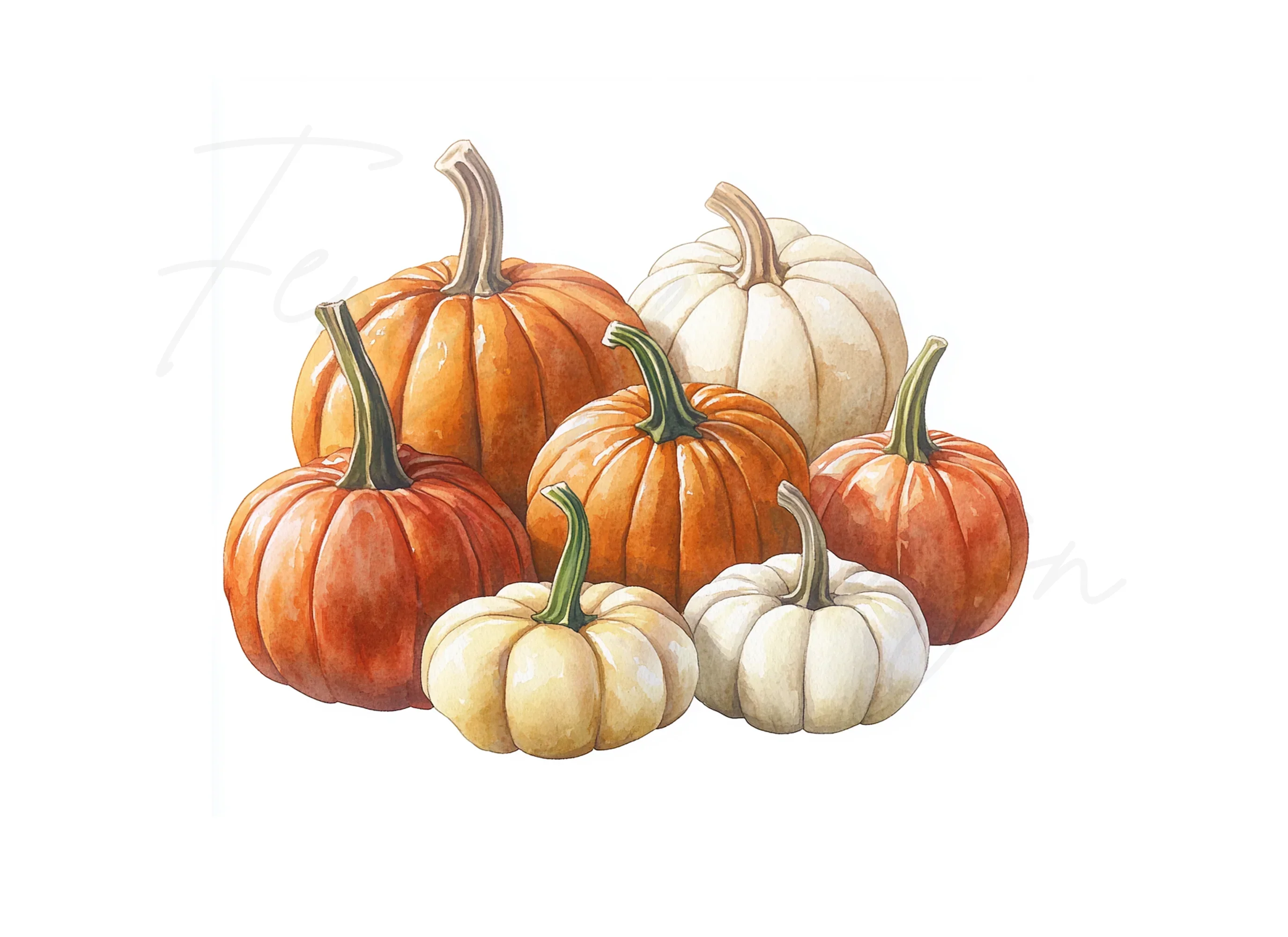 Autumn Harvest Pumpkin Clipart Bundle - Image 2