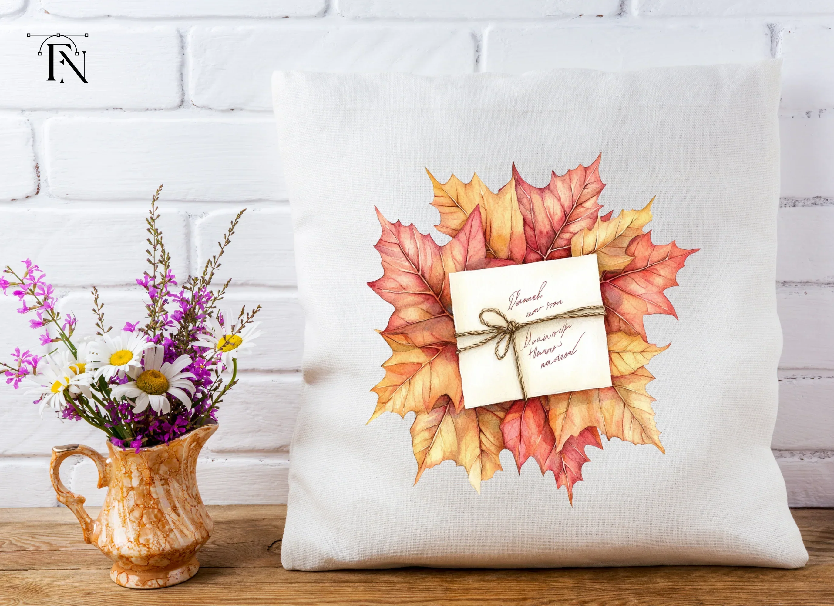 Autumn Leaves & Rustic Envelopes Clipart Bundle - Image 5