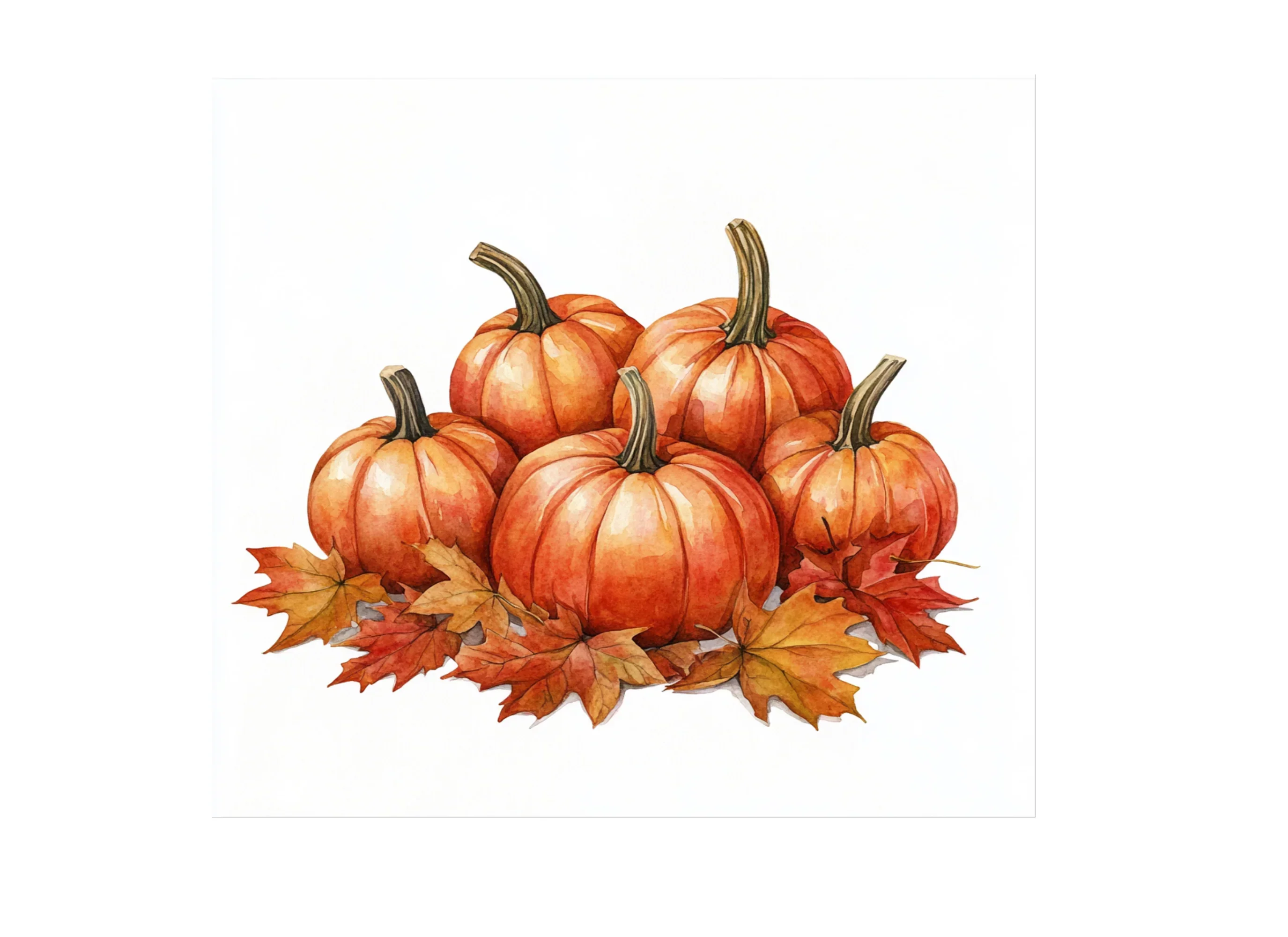 Autumn Pumpkin and Leaves Clipart Bundle - Image 3
