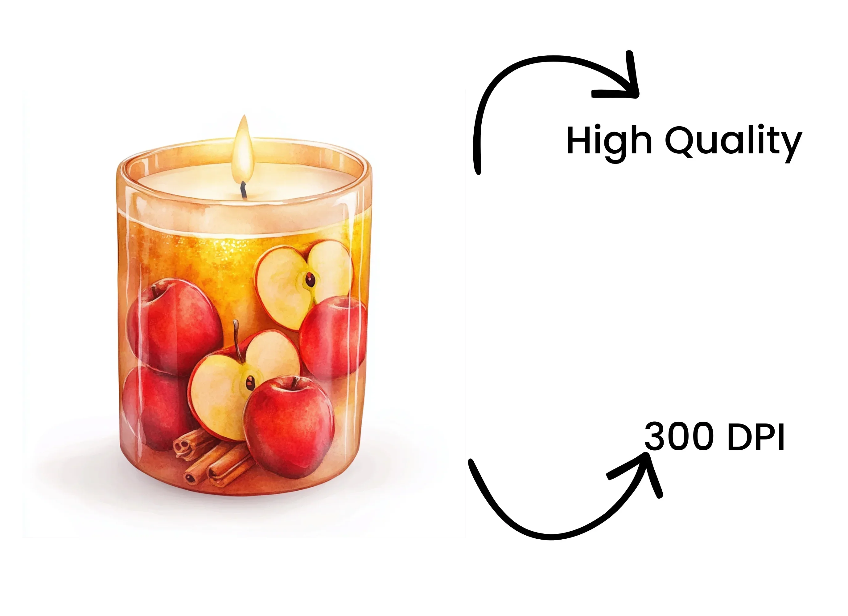 Autumn Pumpkin Candle Clipart Bundle - Image 4