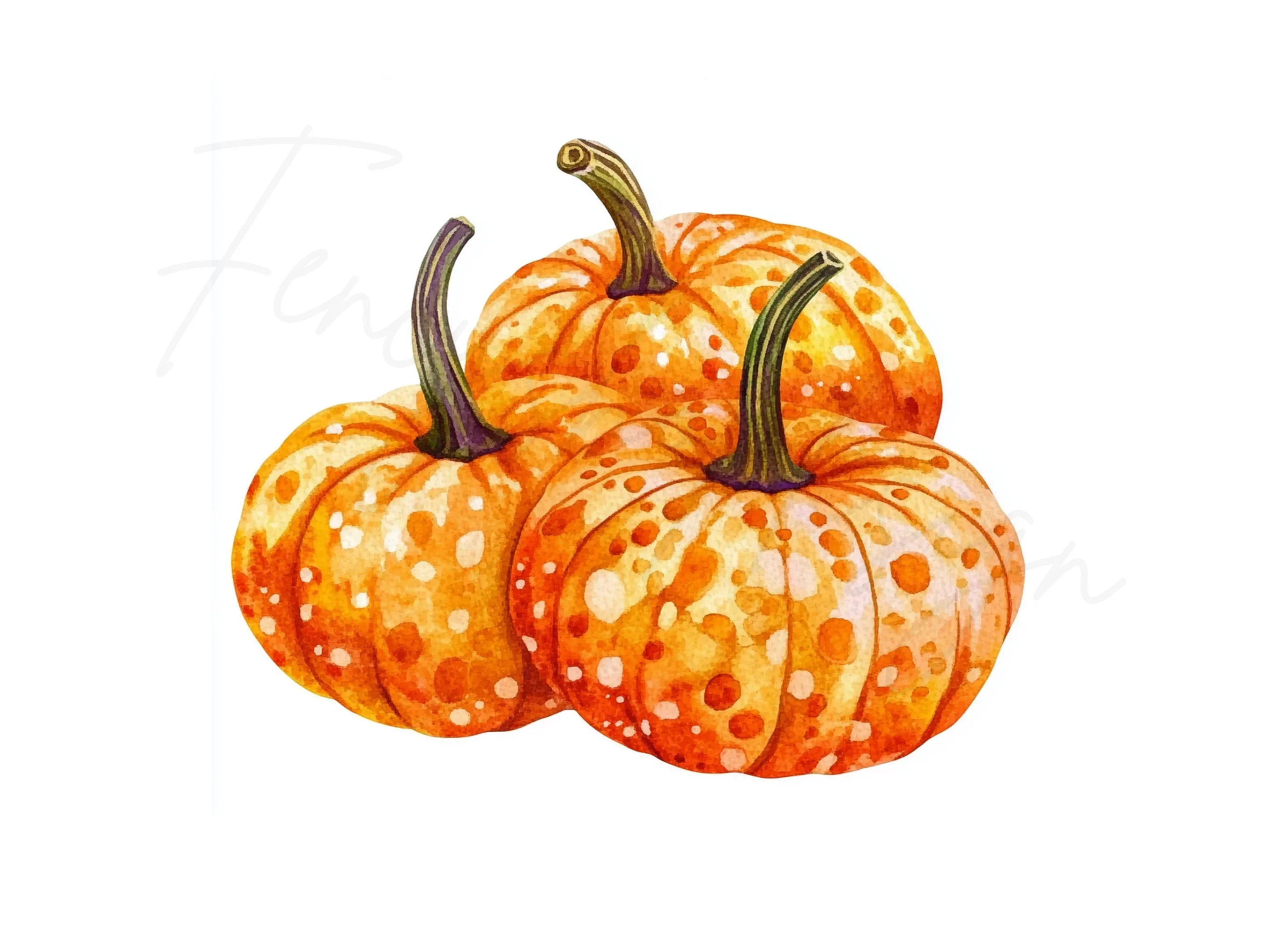 Autumn Pumpkin Clipart Bundle - Image 2