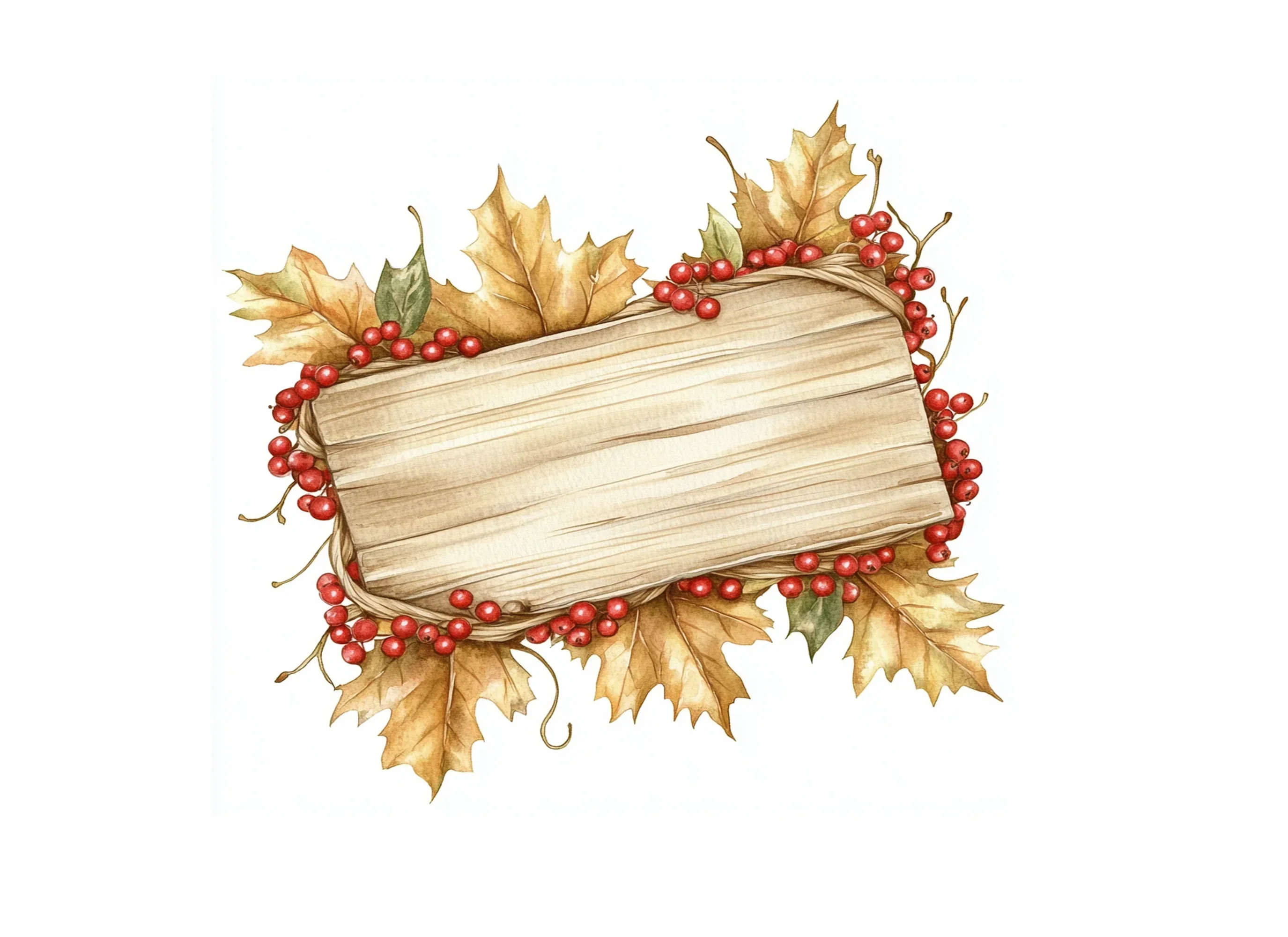 Autumn Wood Sign Clipart Bundle - Image 2