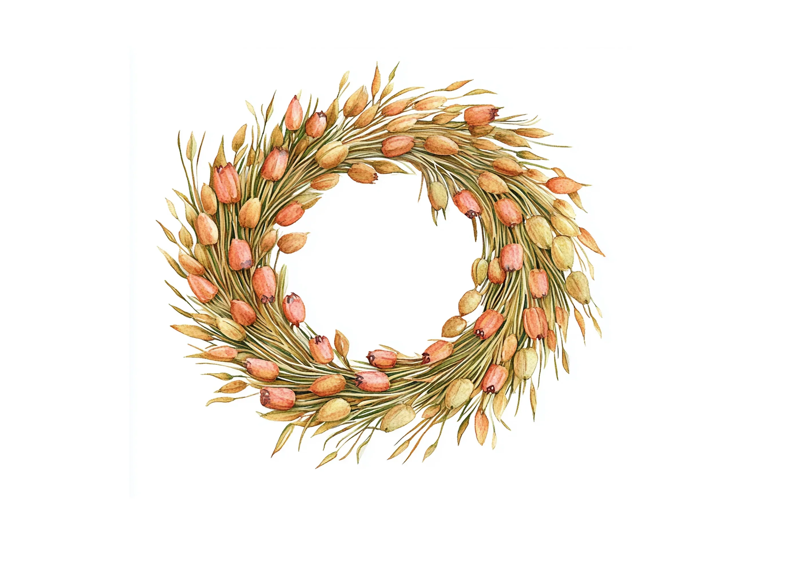 Autumn Wreath Clipart Bundle - Image 3