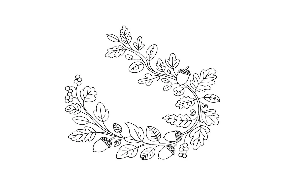 Autumn Wreath Coloring Books - Image 3