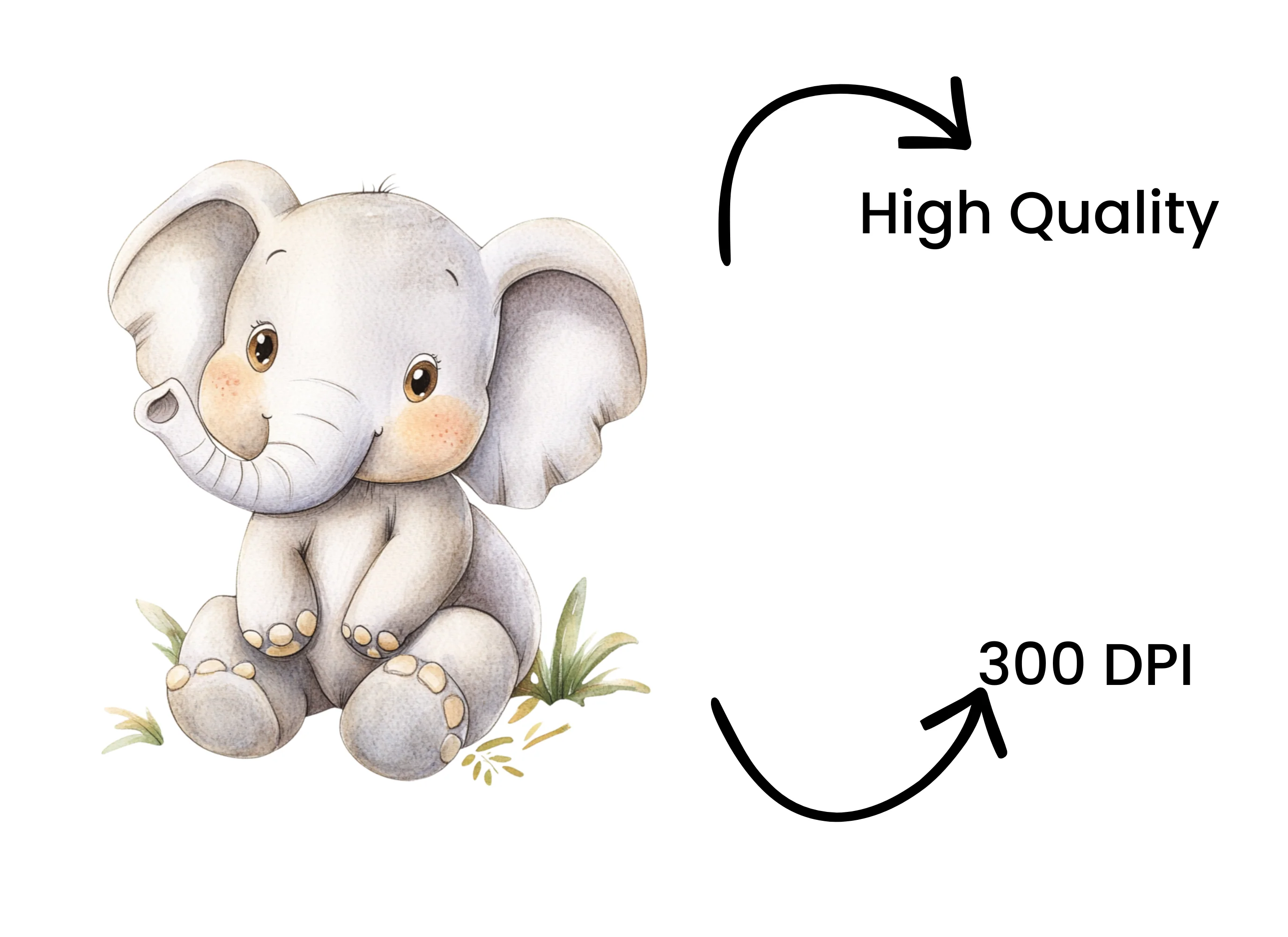 Baby Elephant Clipart Bundle - Image 4
